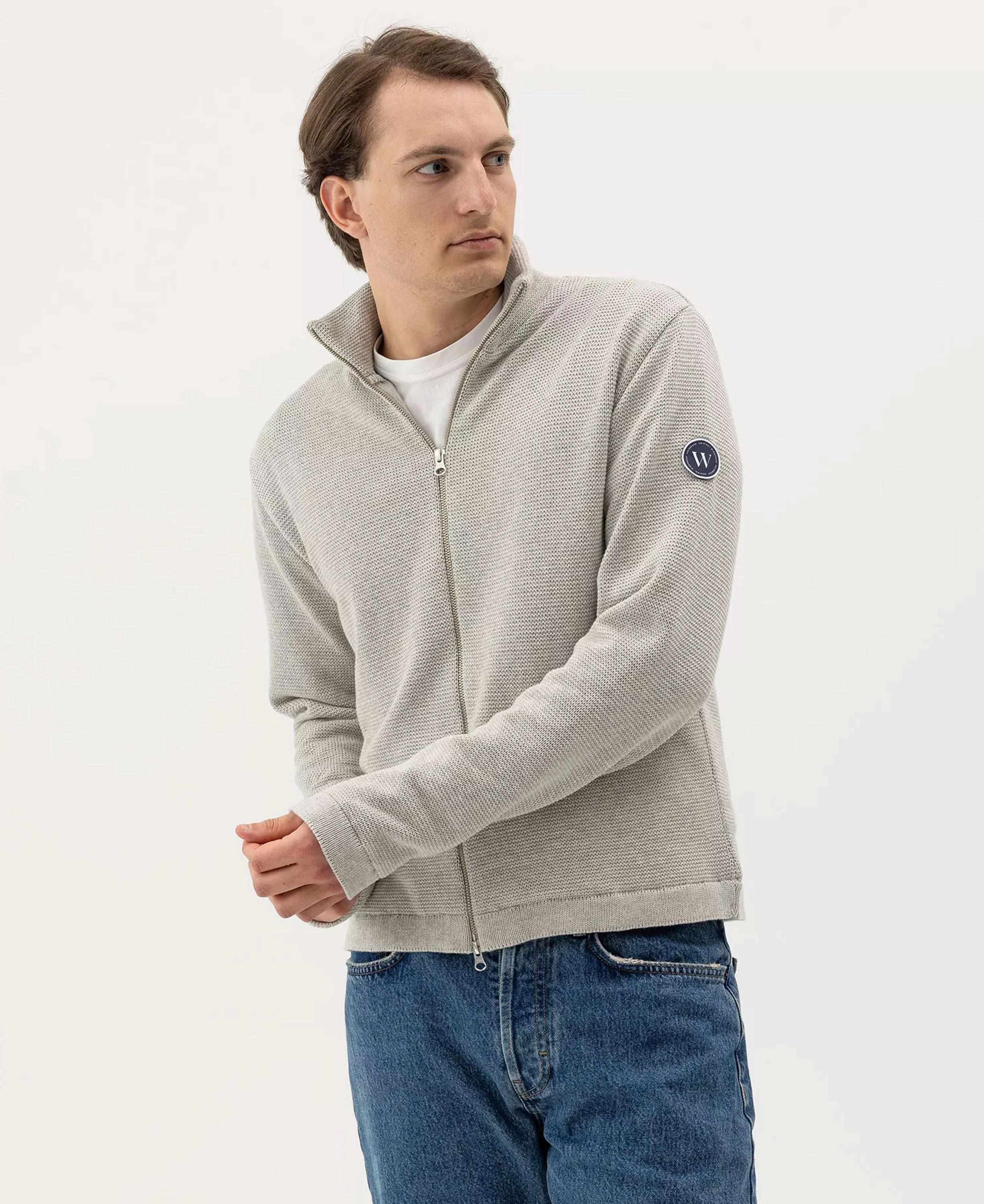 Albrekt Full zip Windproof - Light Grey Mel - Image 2