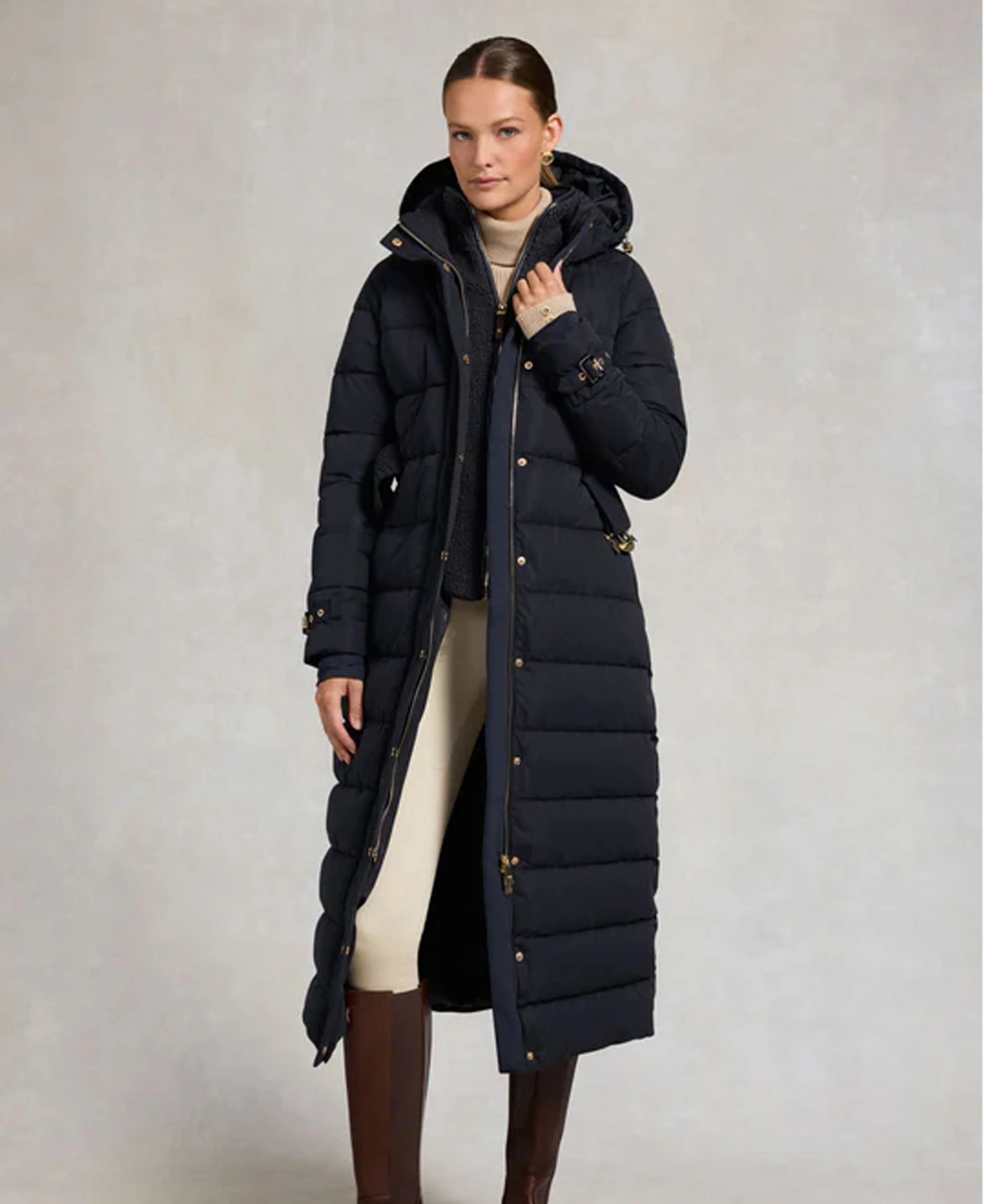 Arosa Luxe Longline Coat - Ink Navy - Image 4