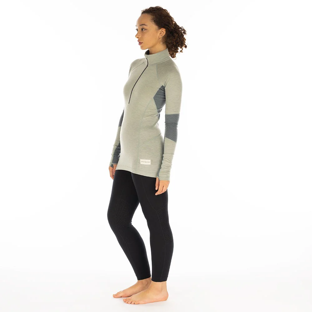 Darkhorse 185 Zoned 1/4 Zip Baselayer - Slate/Storm Blue - Image 4