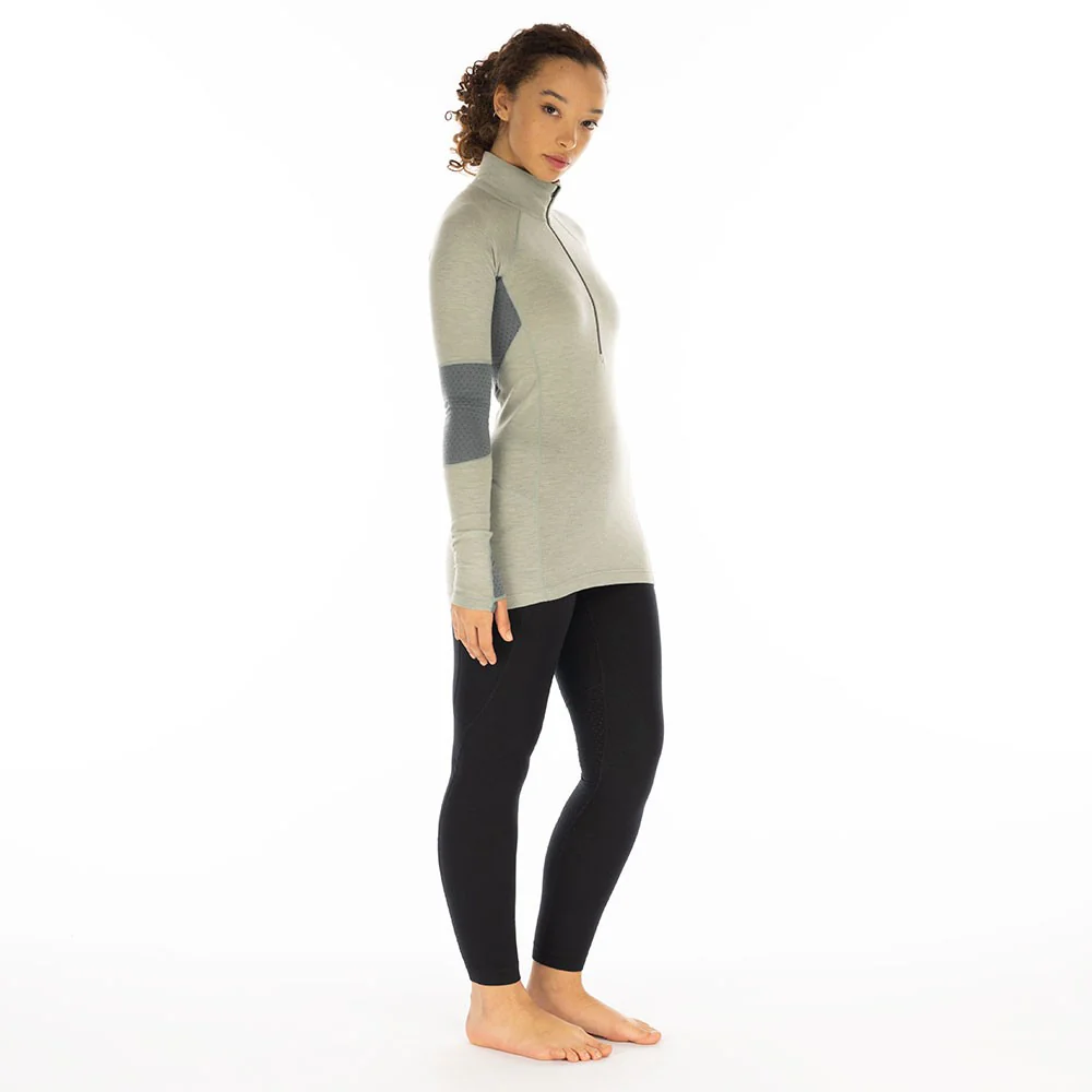 Darkhorse 185 Zoned 1/4 Zip Baselayer - Slate/Storm Blue - Image 6