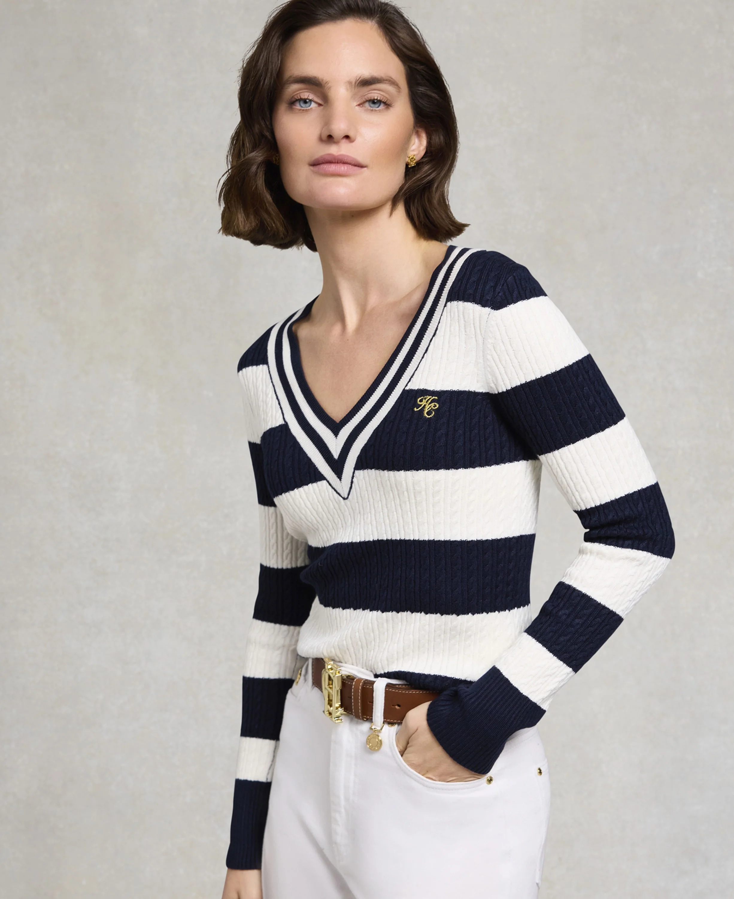 Badminton Knit - Ink Navy Stripe - Image 2