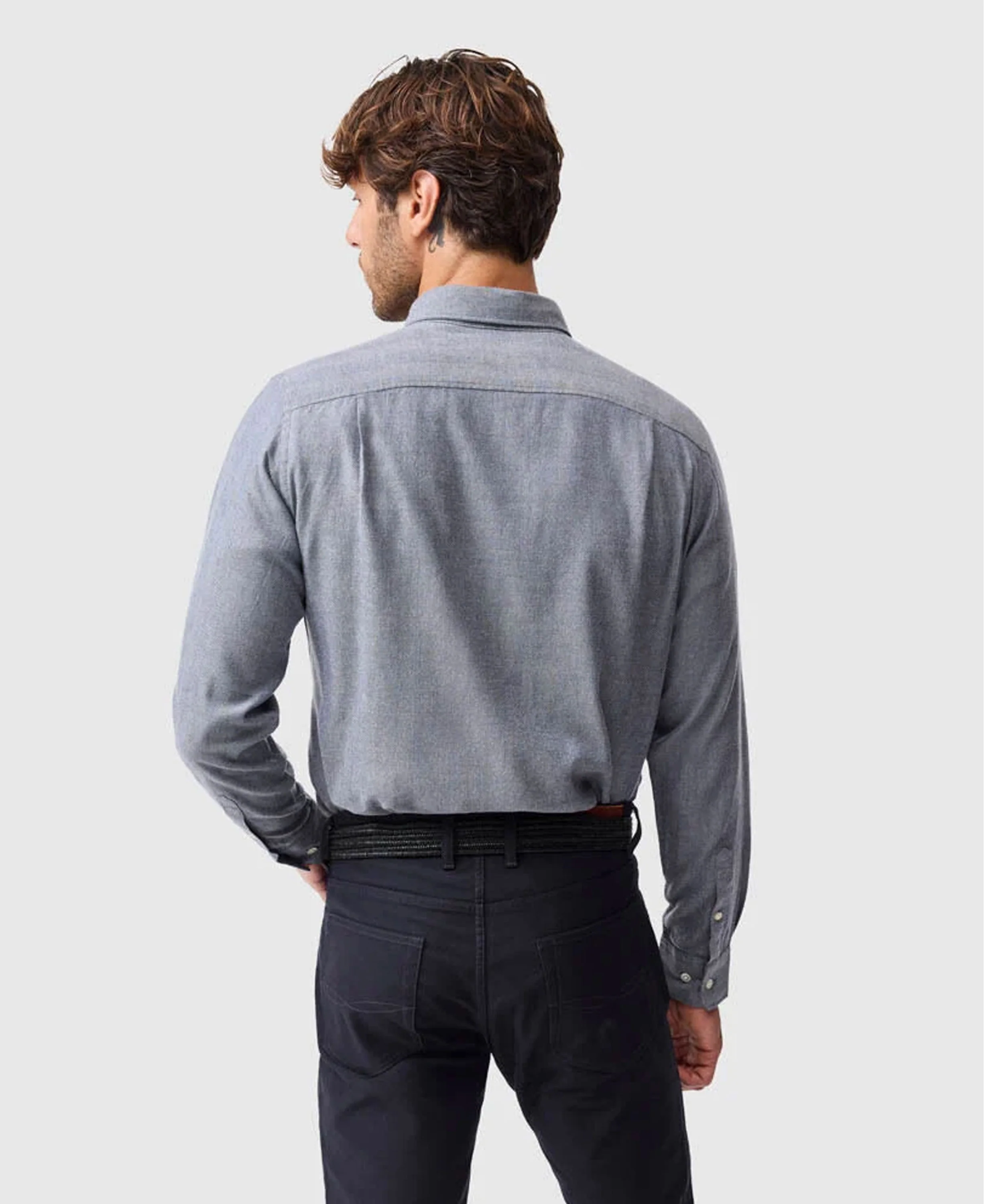 Barrhill Sports Fit Shirt - Denim - Image 4