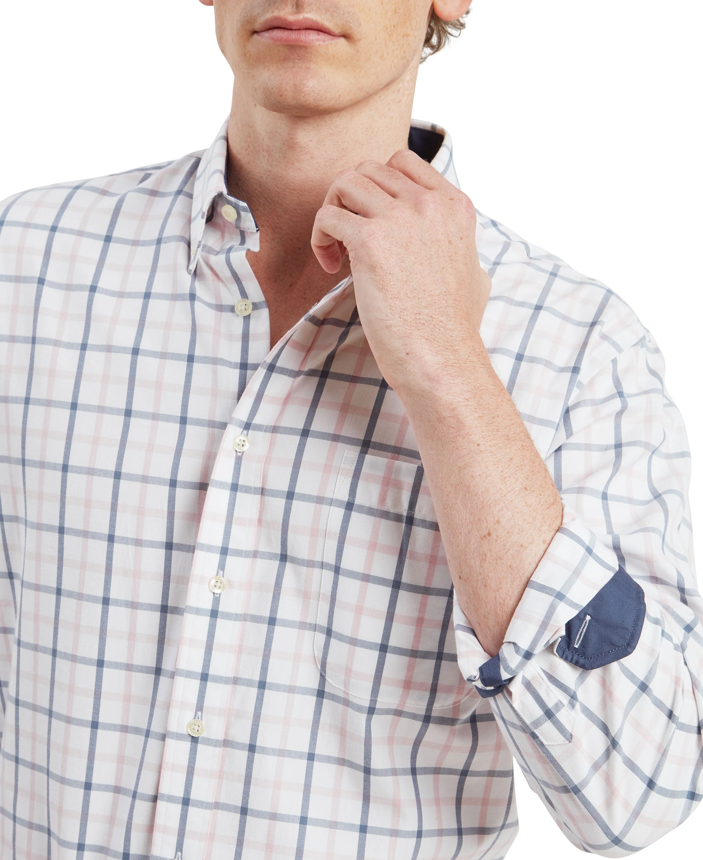 Brancaster Classic Shirt - Stone Blue Check - Image 5