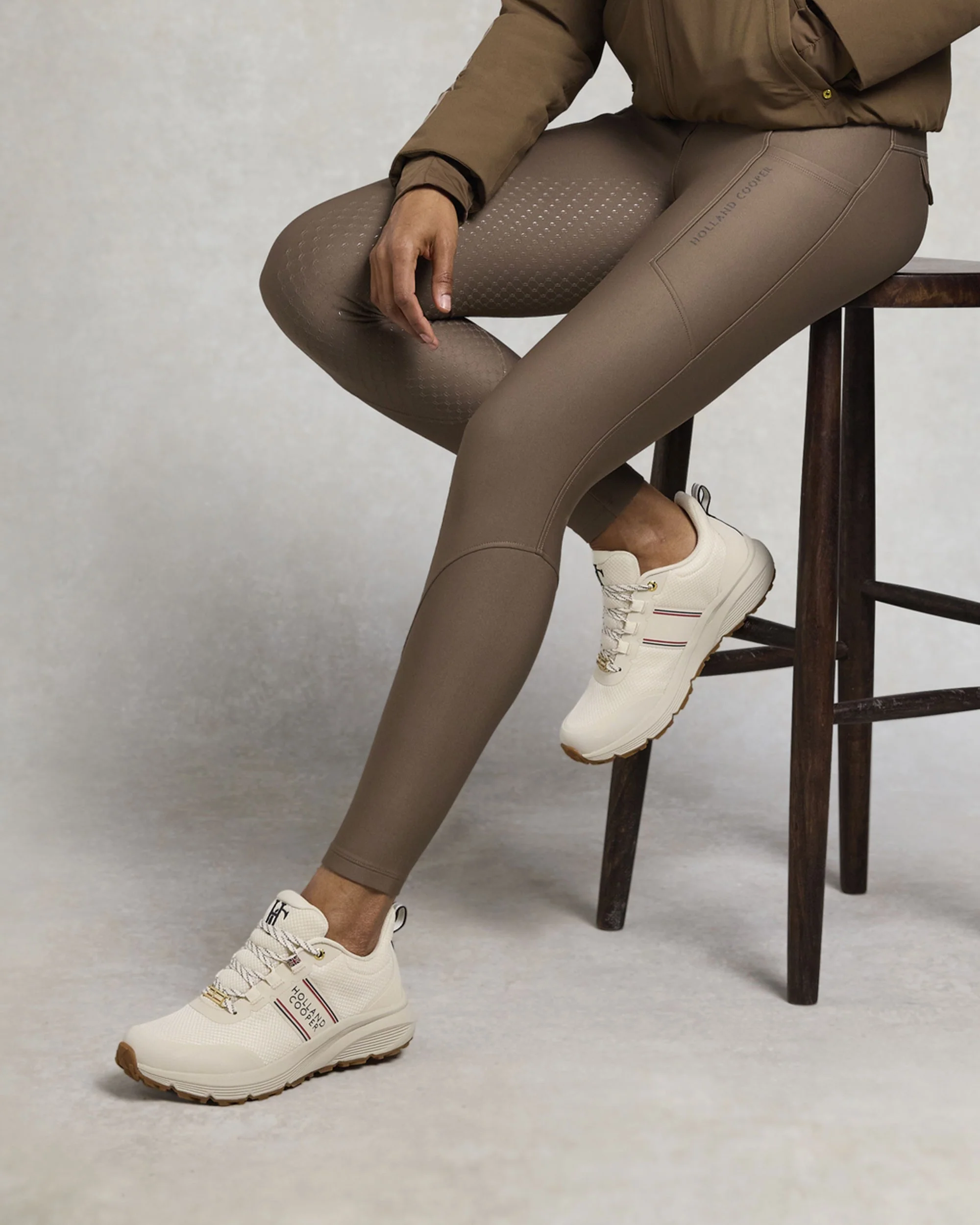Burghley Waterproof Trainer - Ecru - Image 4