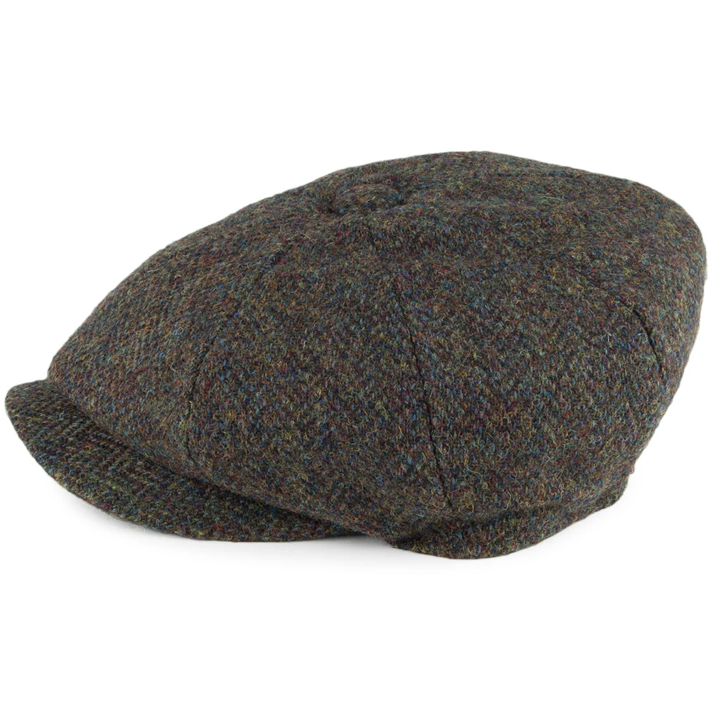 Carloway Harris Tweed Cap - Green - Image 3