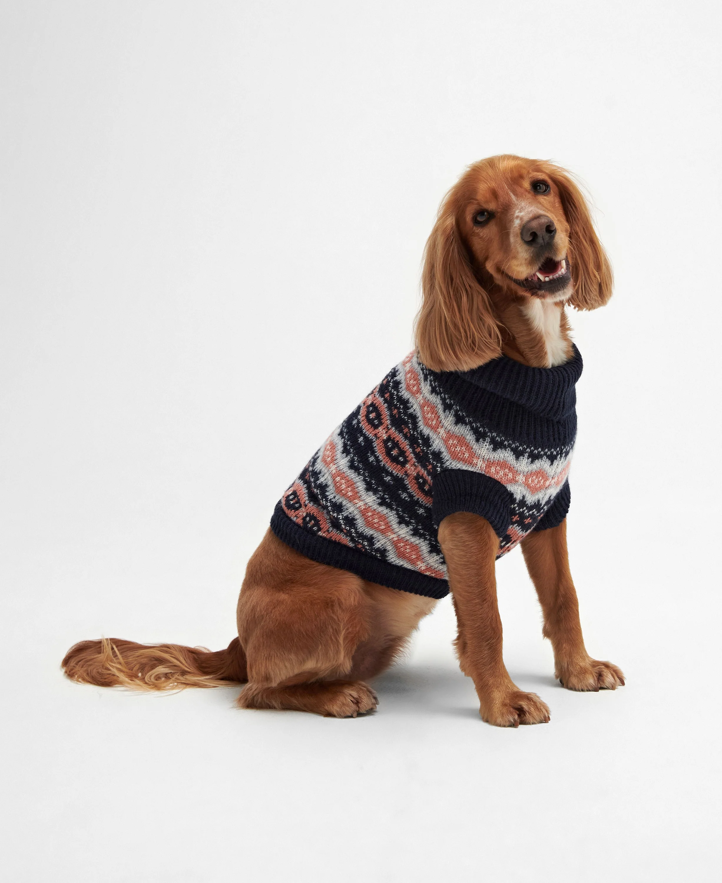 Case Fairisle Dog Gift Set - Pink/Navy - Image 3