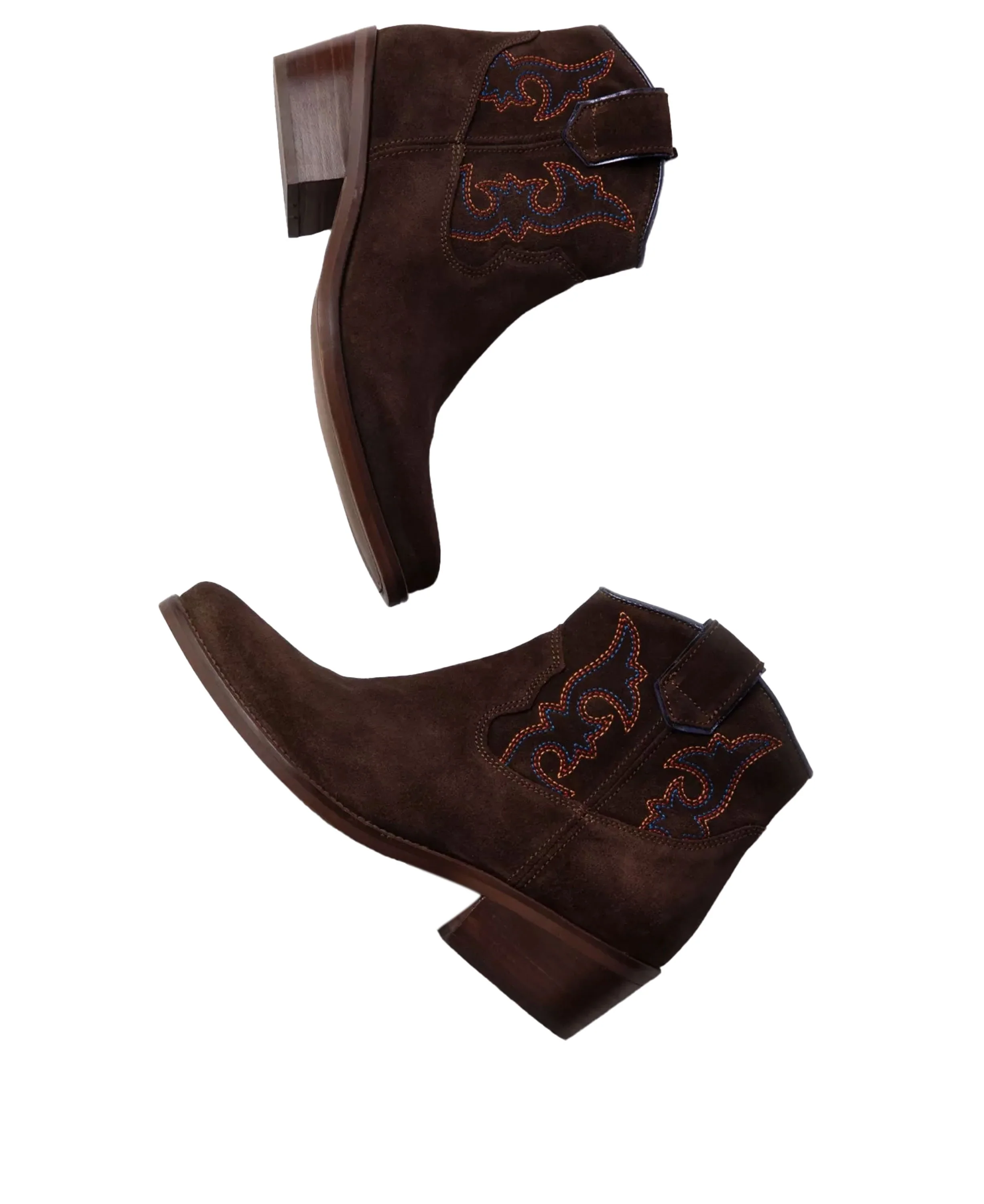 Cassidy Suede Embroidered Boot - Bitter Chocolate - Image 4