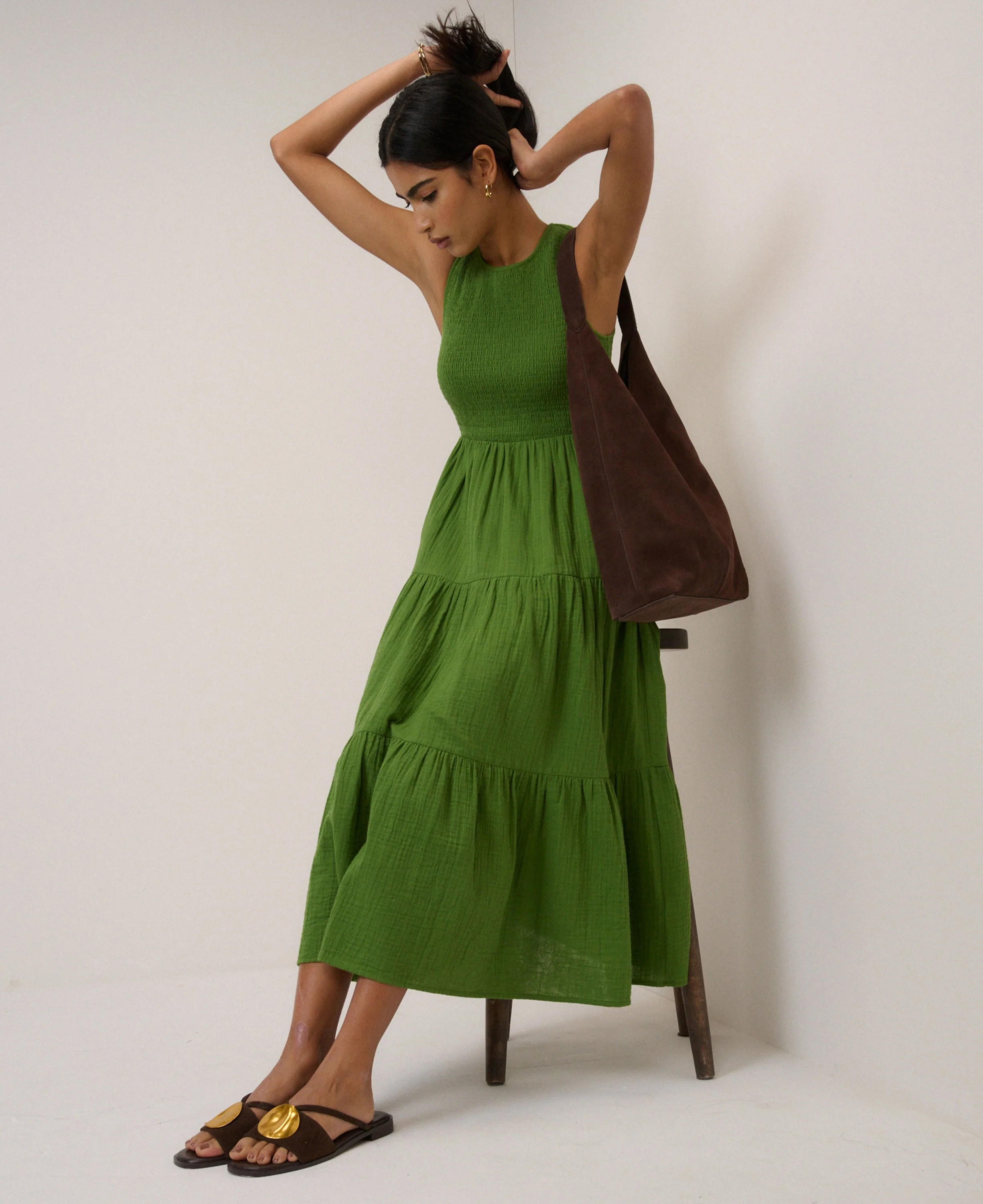 Charlie Midaxi Dress - Green - Image 2