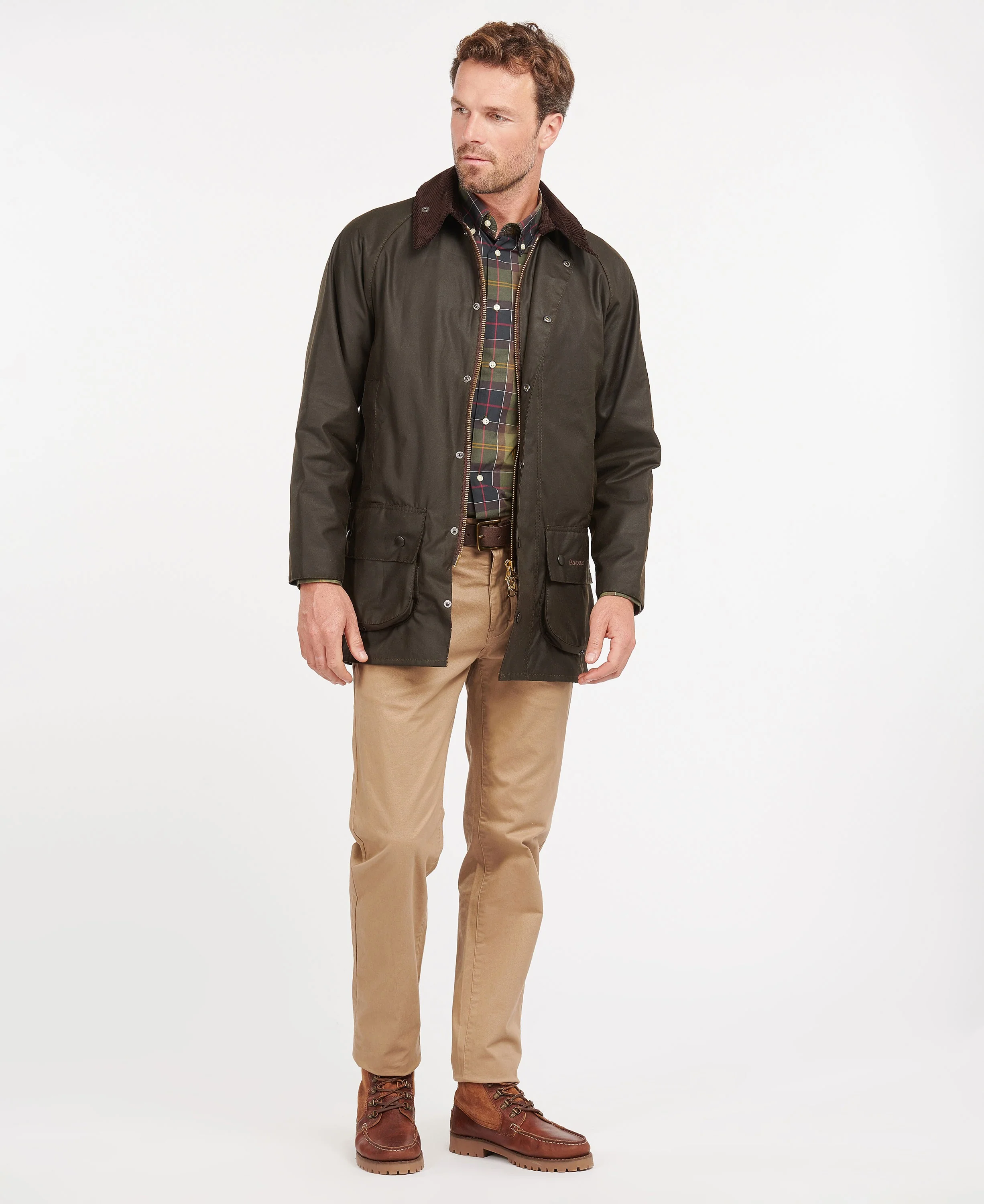 Classic Beaufort Wax Jacket - Olive - Image 3