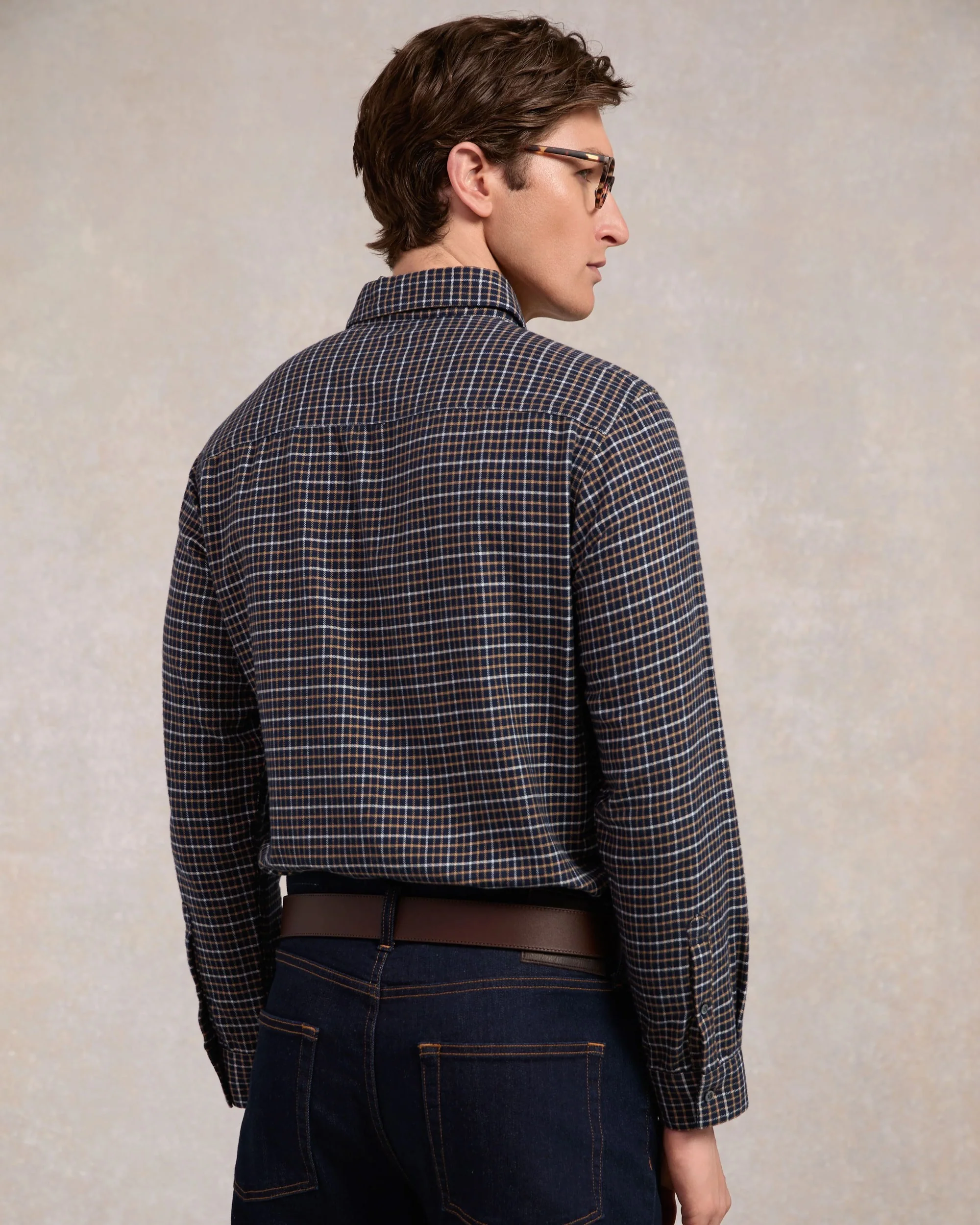 Classic Button Down Shirt - Cheltenham Navy Check - Image 4