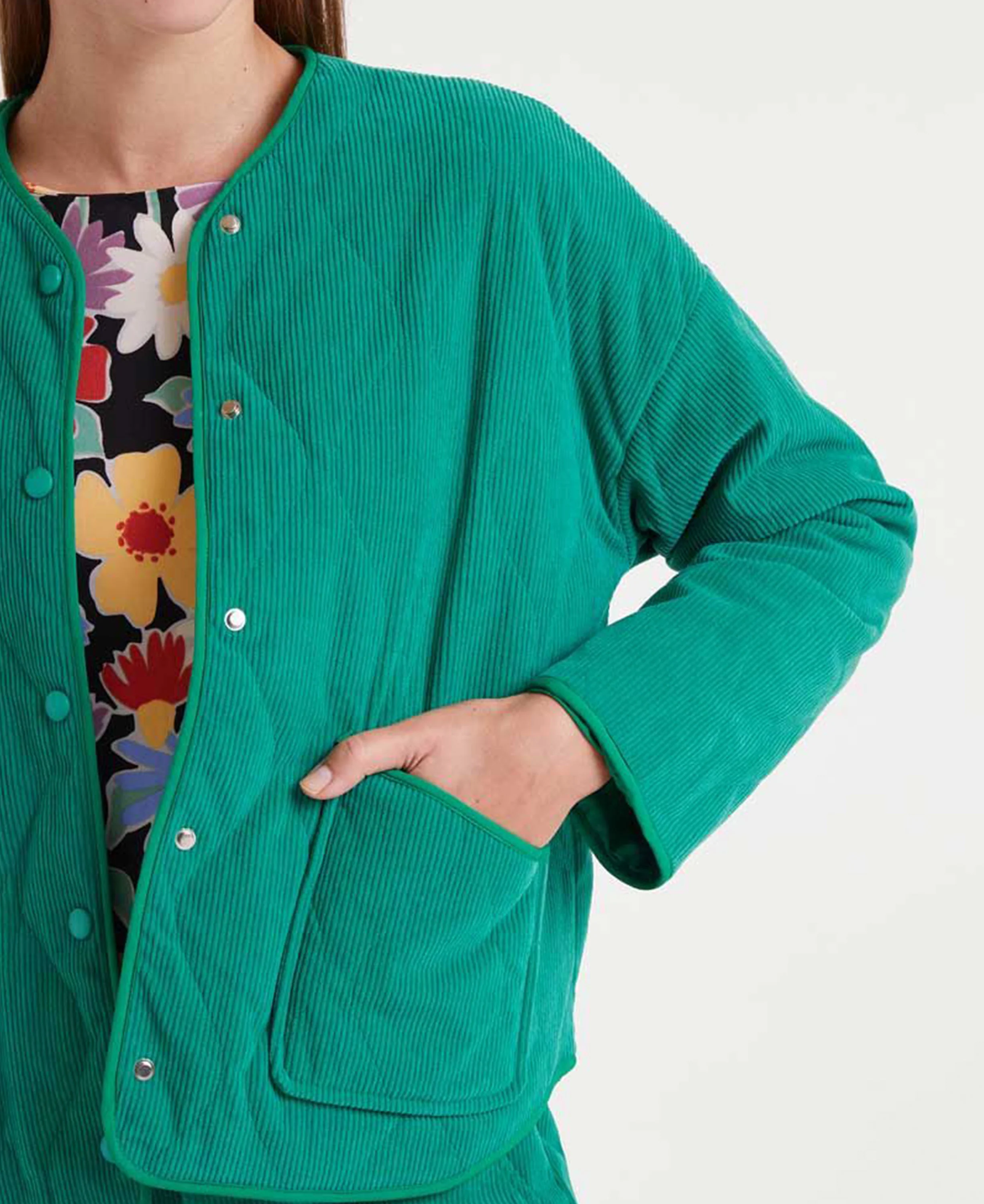 Corduroy Jacket - Green - Image 3