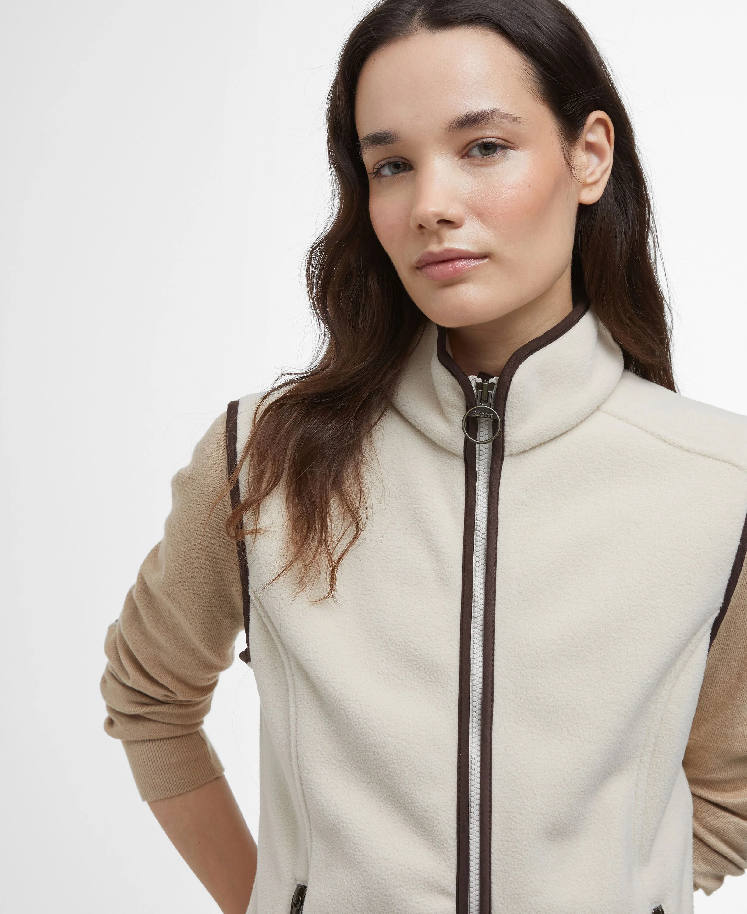 Country Colton Fleece Gilet - Pearl - Image 5