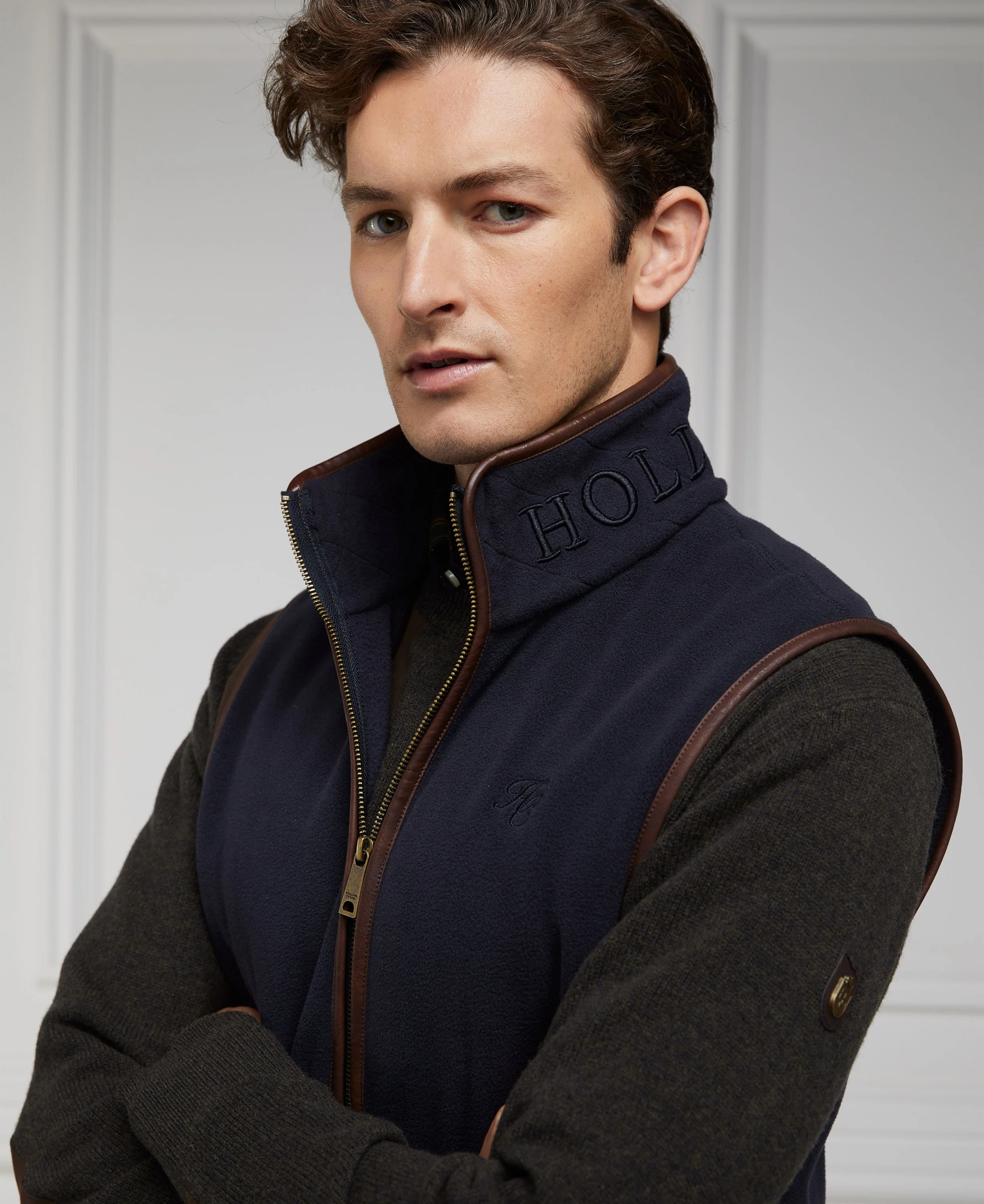 Men's Country Fleece Gilet - Ink Navy - Image 4