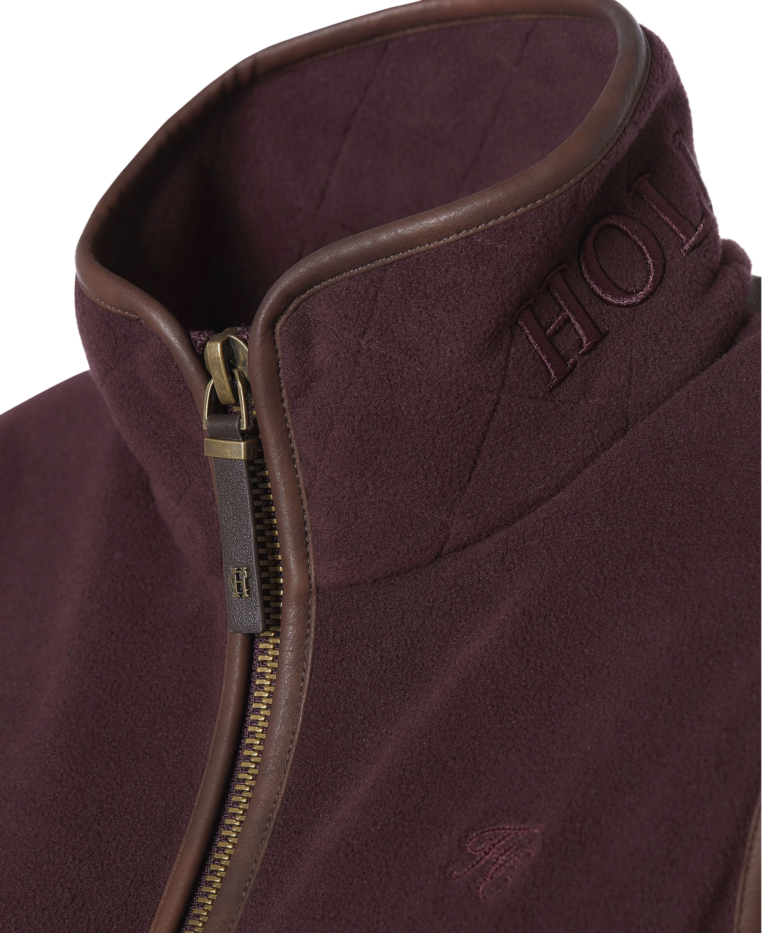 Country Fleece Gilet - Mulberry - Image 5