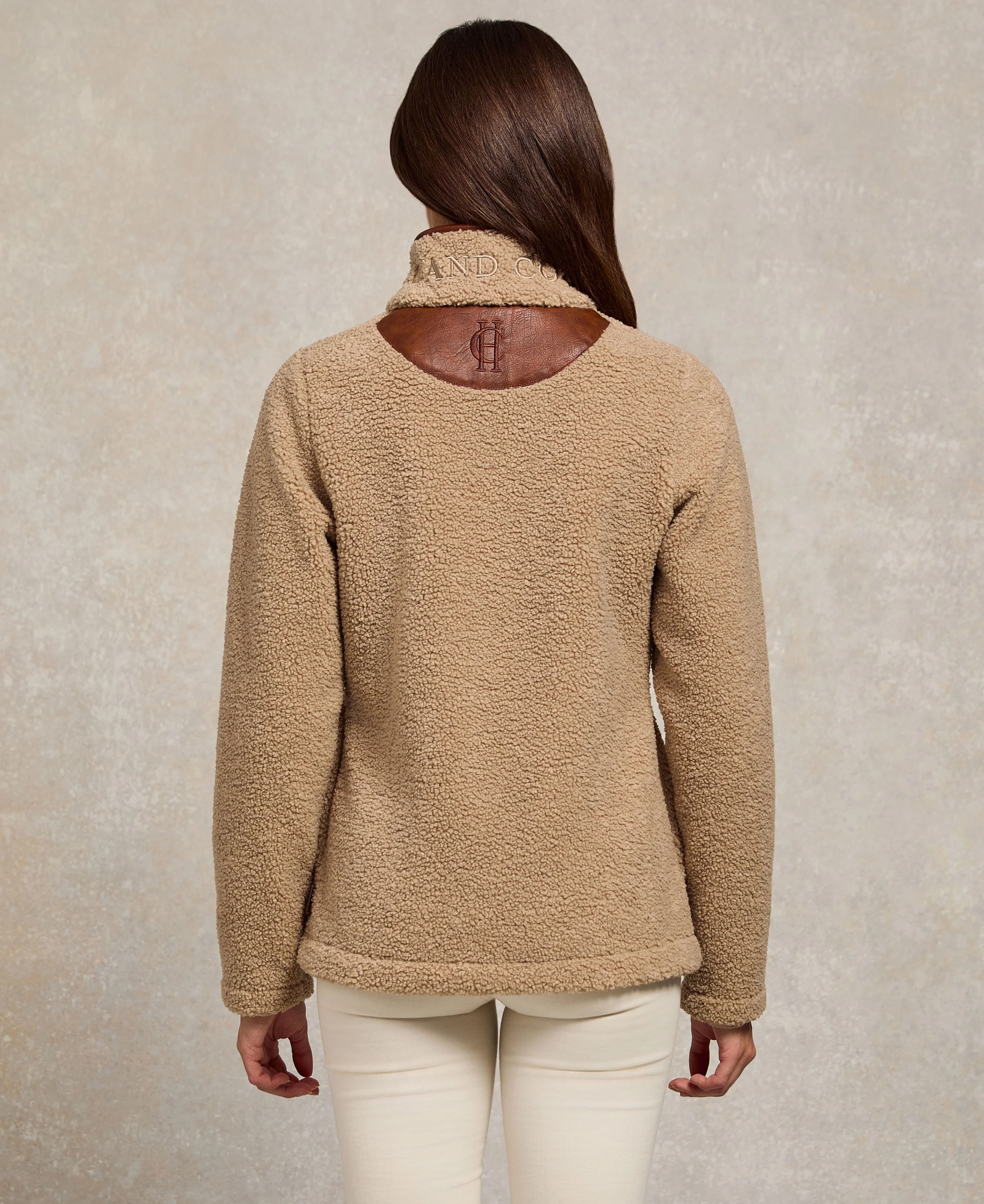 Country Fleece Jacket - Natural Borg - Image 7
