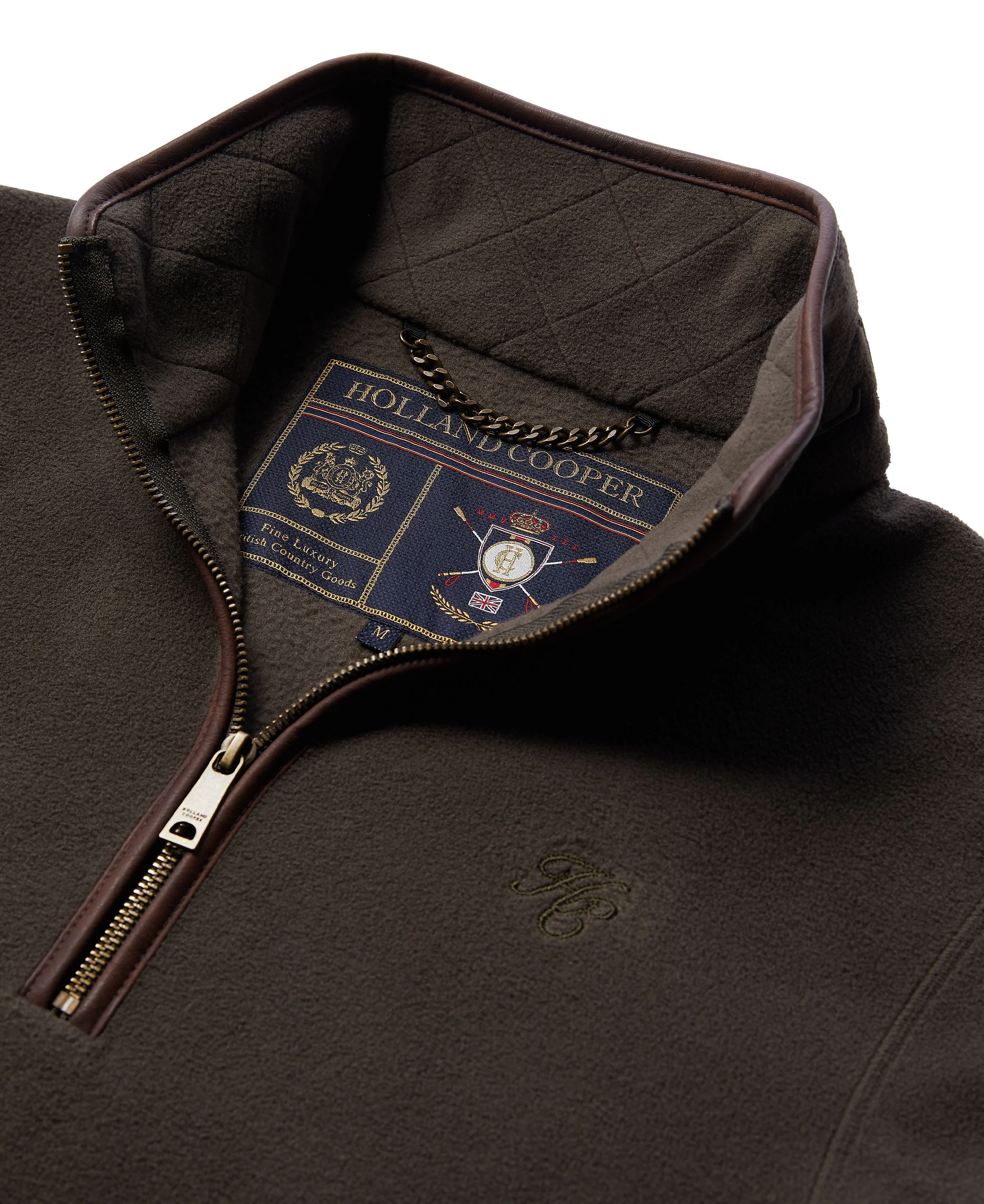 Men's Country Fleece Quarter Zip - Khaki - Image 5