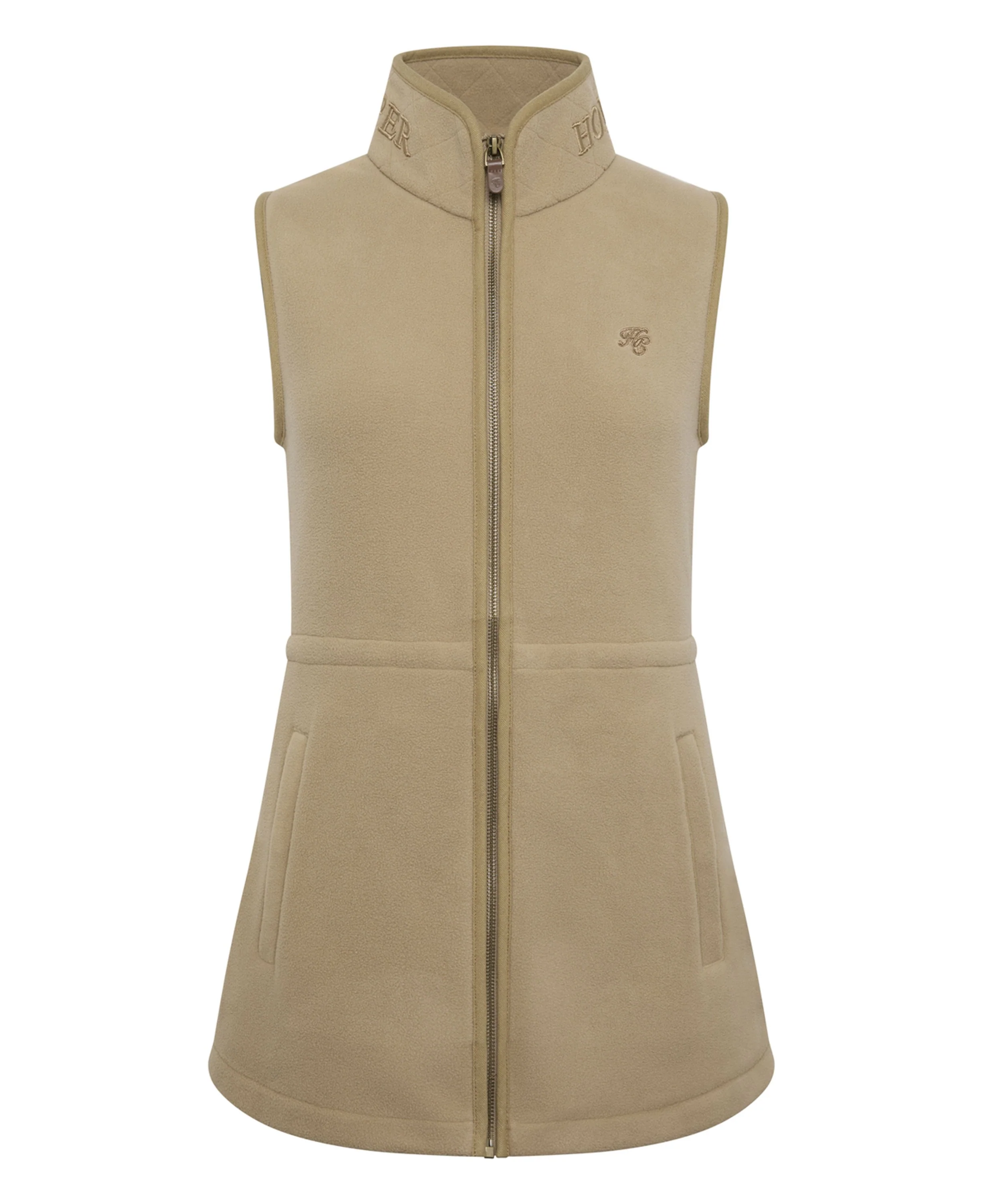 Country Longline Fleece Gilet - Sand