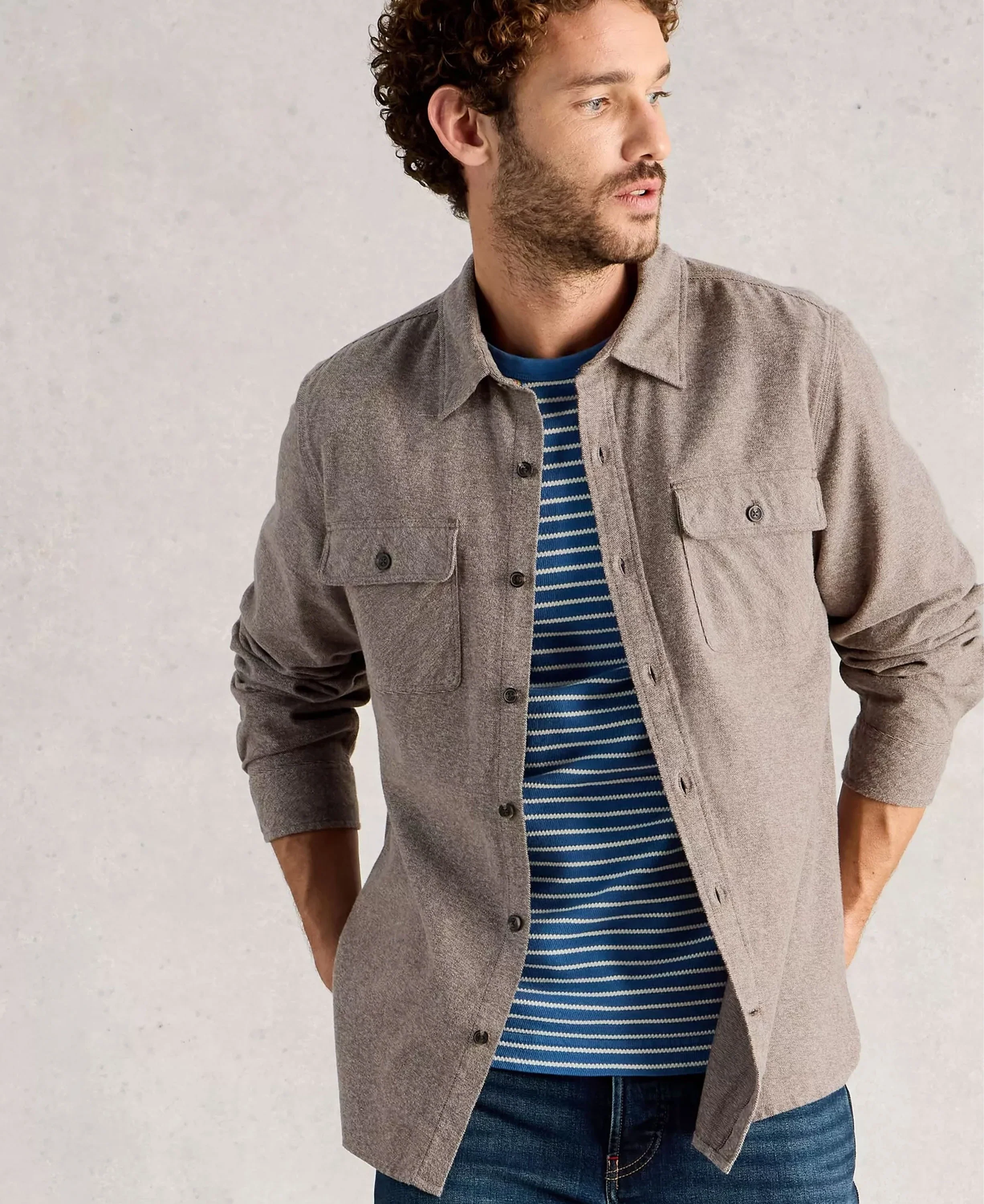 Darwen Grindle Shirt - Light Brown - Image 4