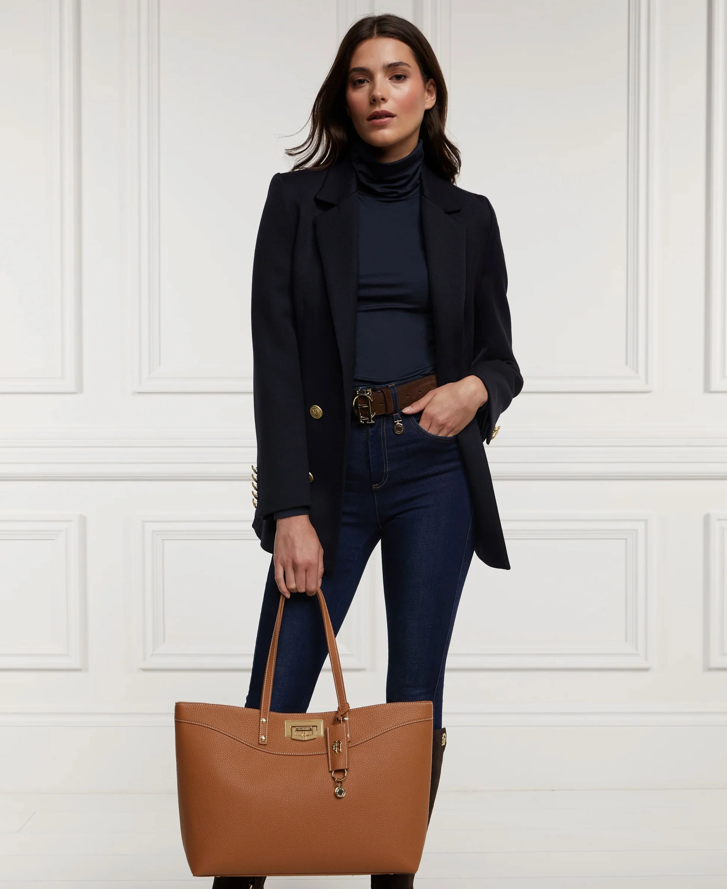 Essential Roll Neck Top - Ink Navy - Image 4