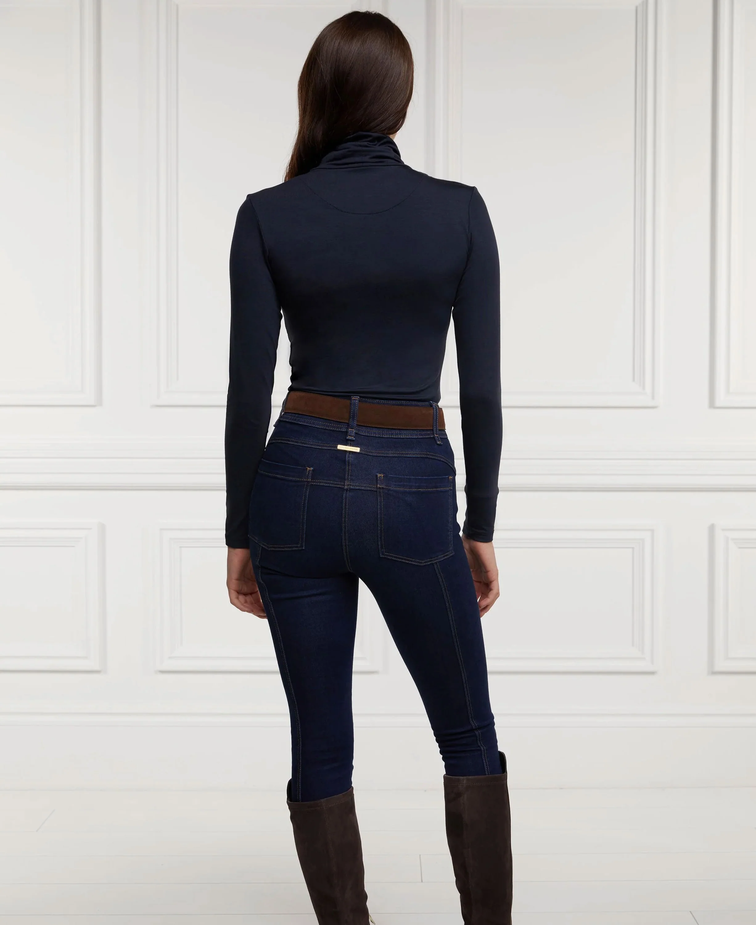Essential Roll Neck Top - Ink Navy - Image 5