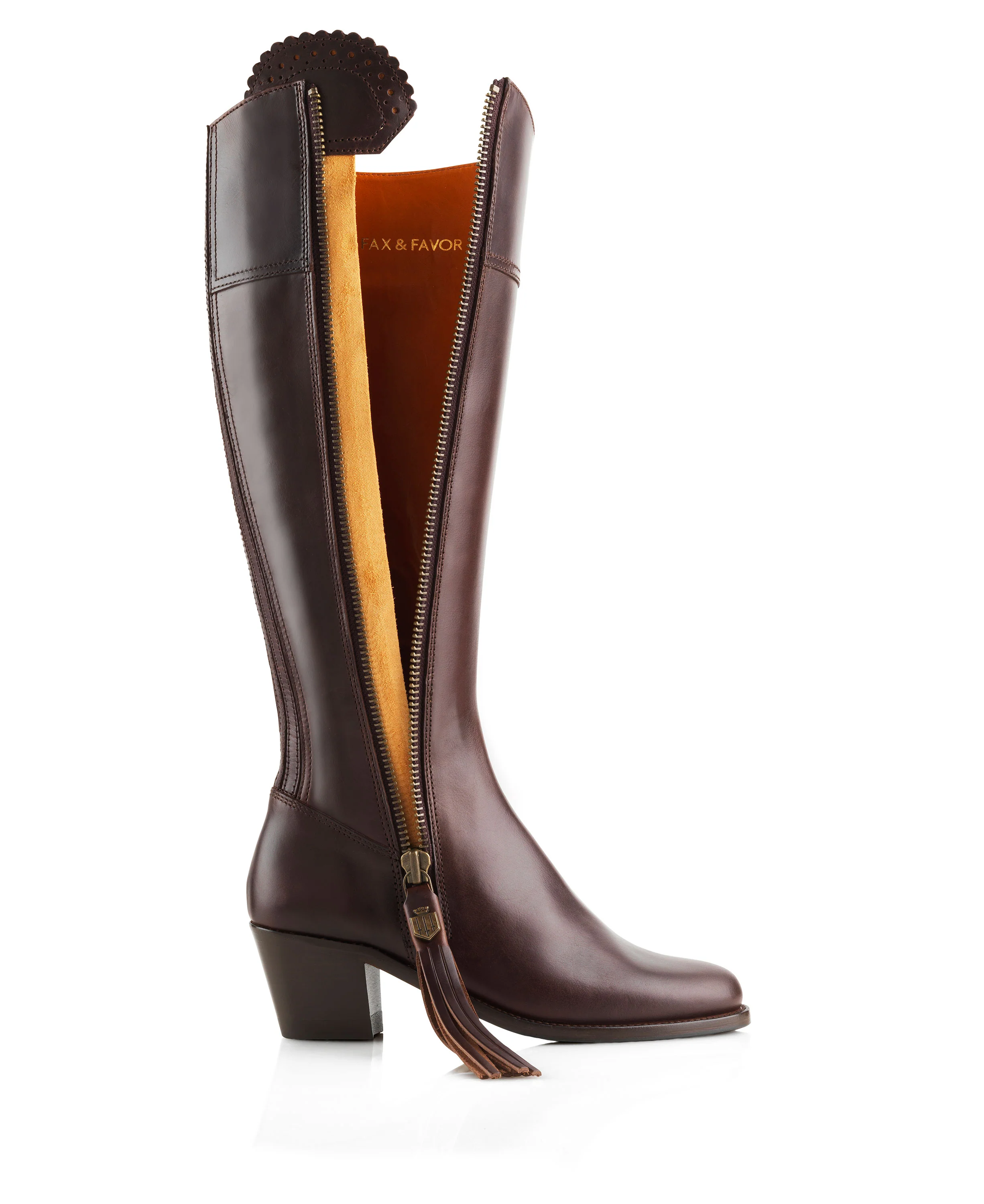 Regina Heeled Boot - Mahogany Leather - Image 3