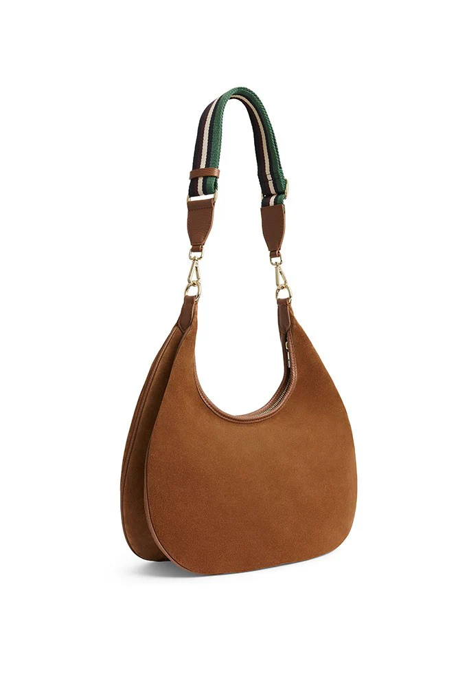 Richmond Suede Hobo Bag - Tan - Image 7