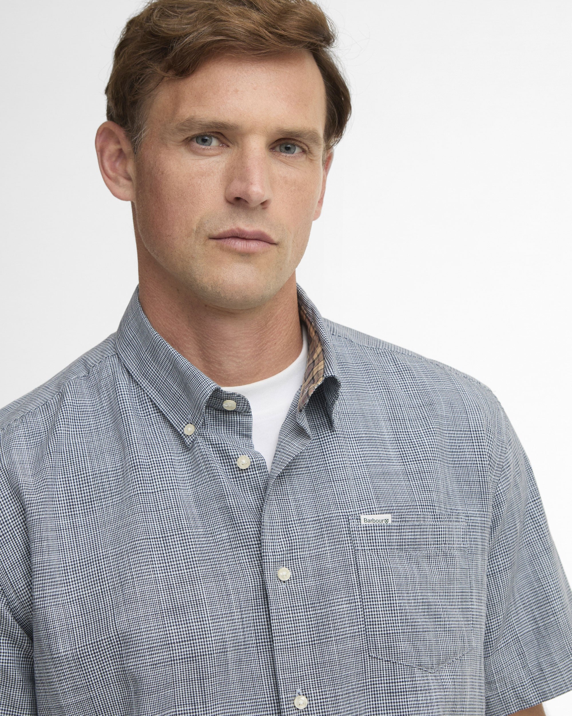 Fleming Linen Blend Regular Shirt - Navy - Image 5