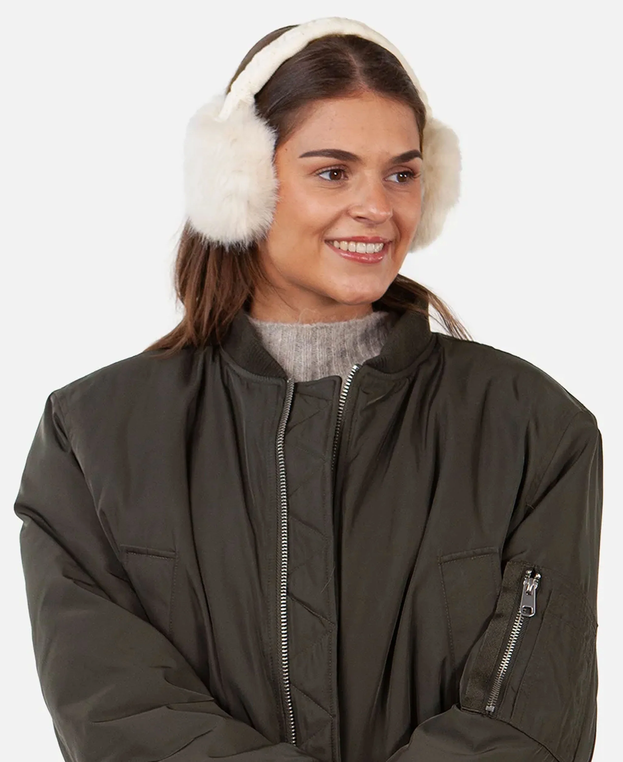Fur Earmuffs - White - Image 3