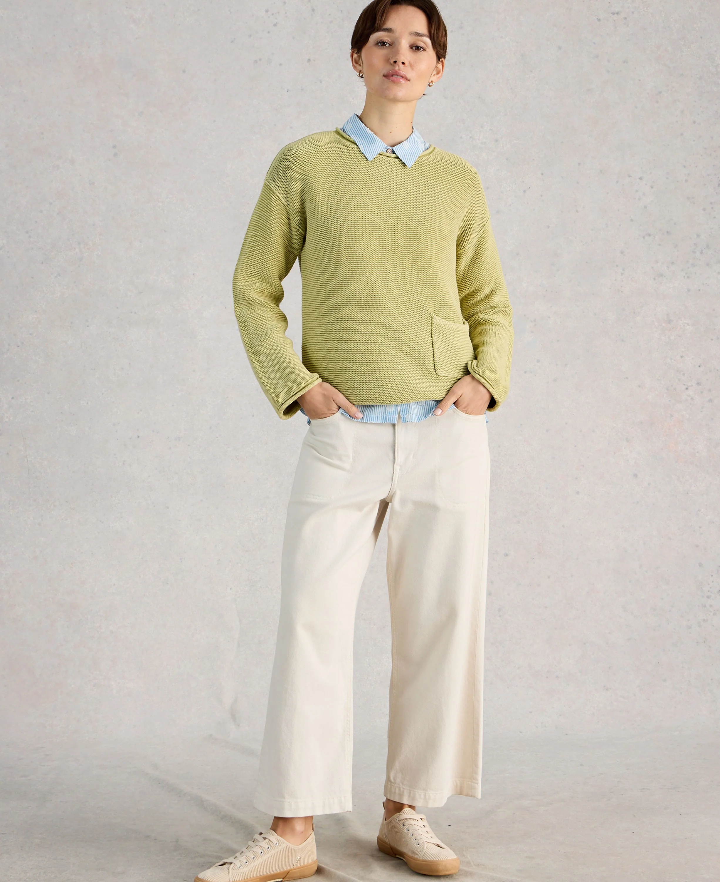 Gigi Washed Jumper - Bright Green - Image 4