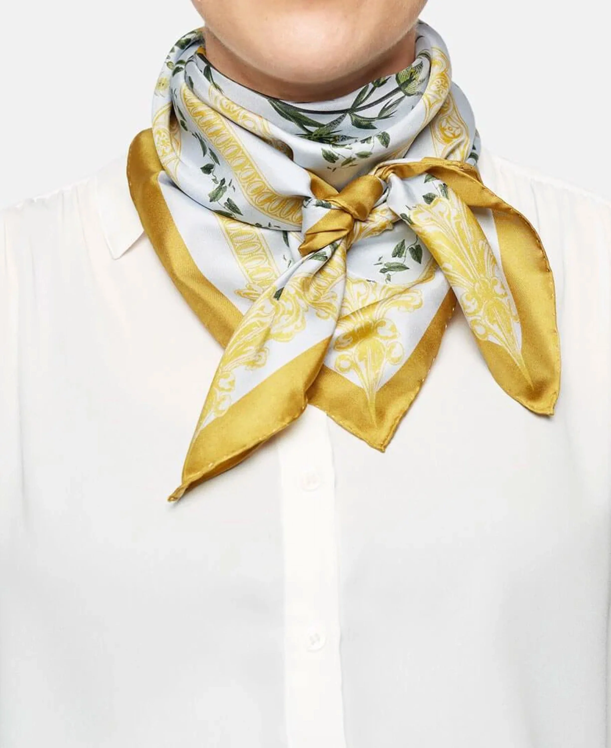 Green Flower Circle Scarf - Green Flower Circle - Image 3