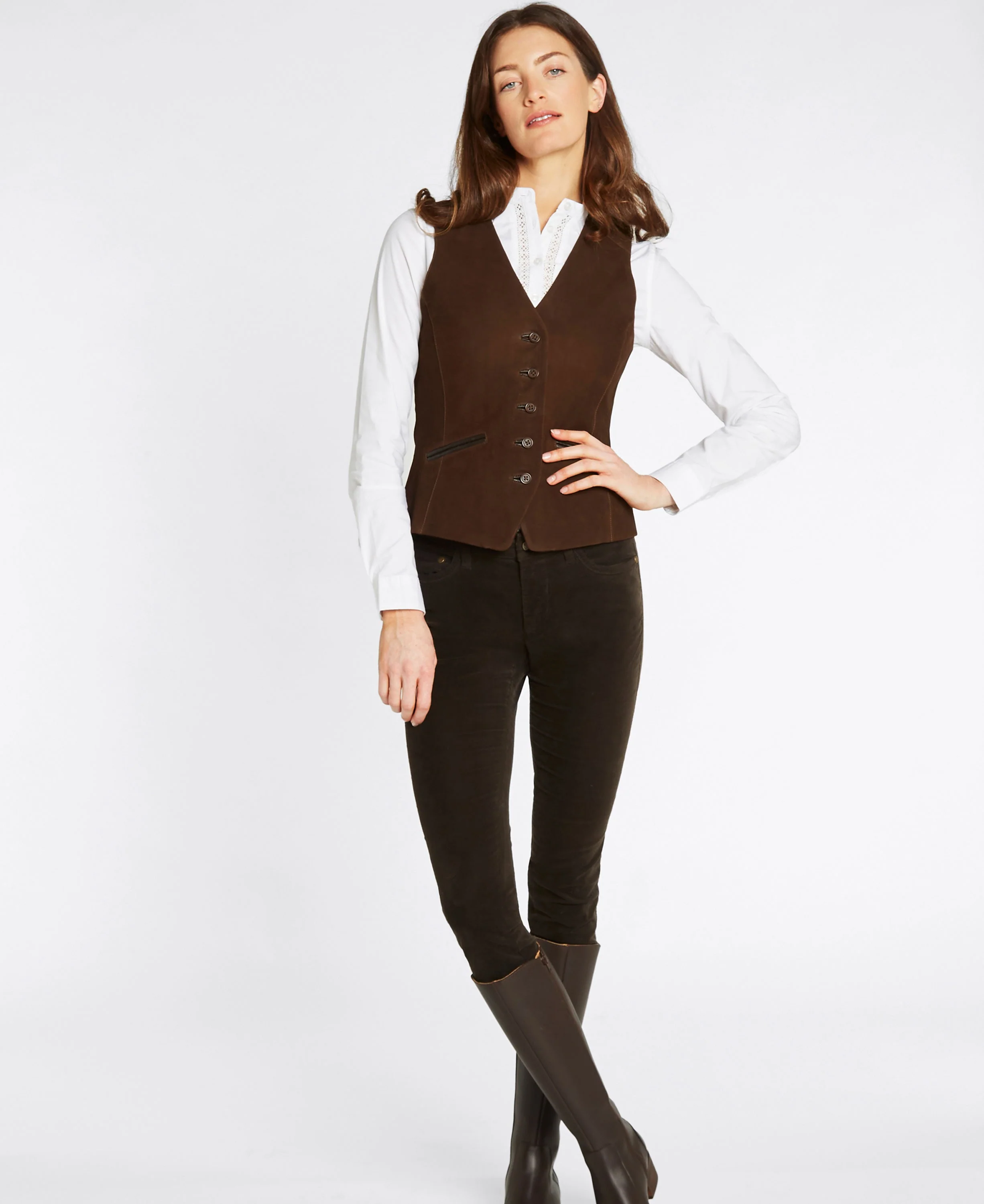 Greville Waistcoat - Walnut - Image 3