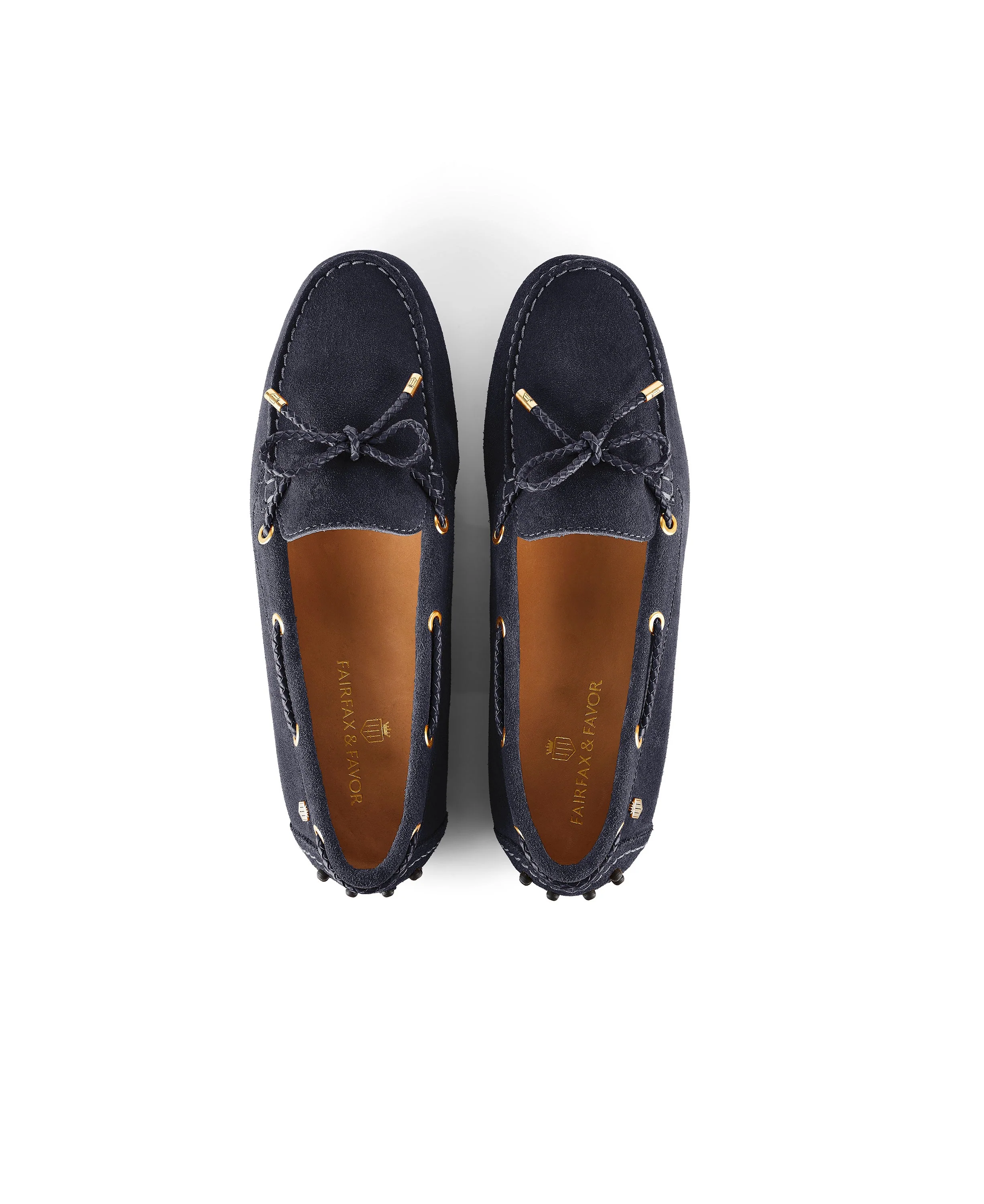 Henley Suede Driving Shoe - Navy - Image 4
