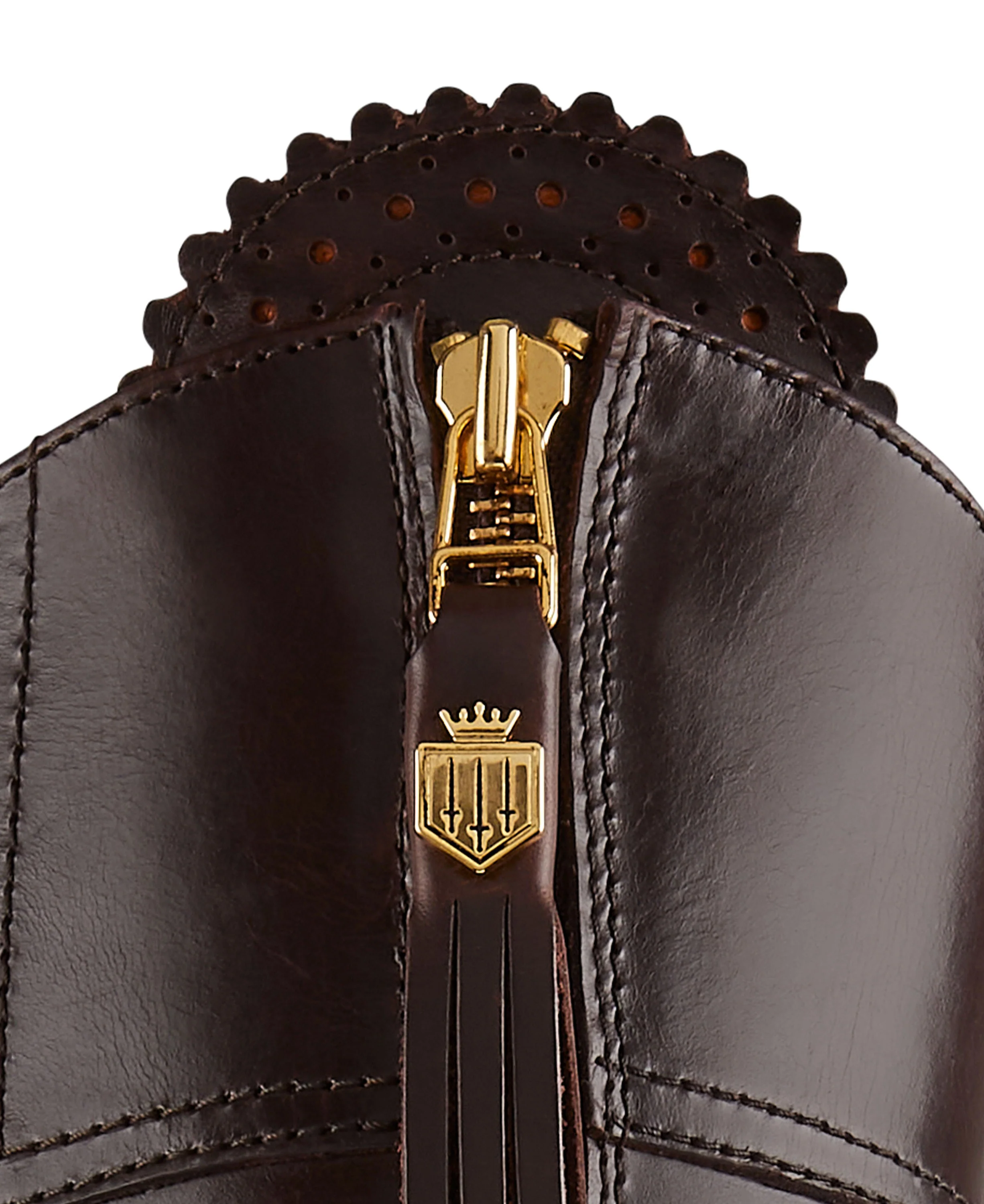 Regina High Heeled Boot - Mahogany Leather - Image 3