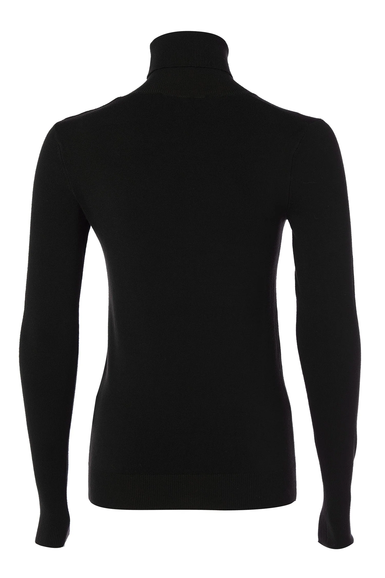 Buttoned Knit Roll Neck - Black - Image 12