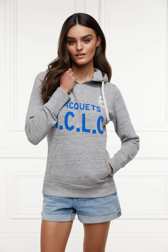 Racquets Hoodie - Grey Marl - Image 3