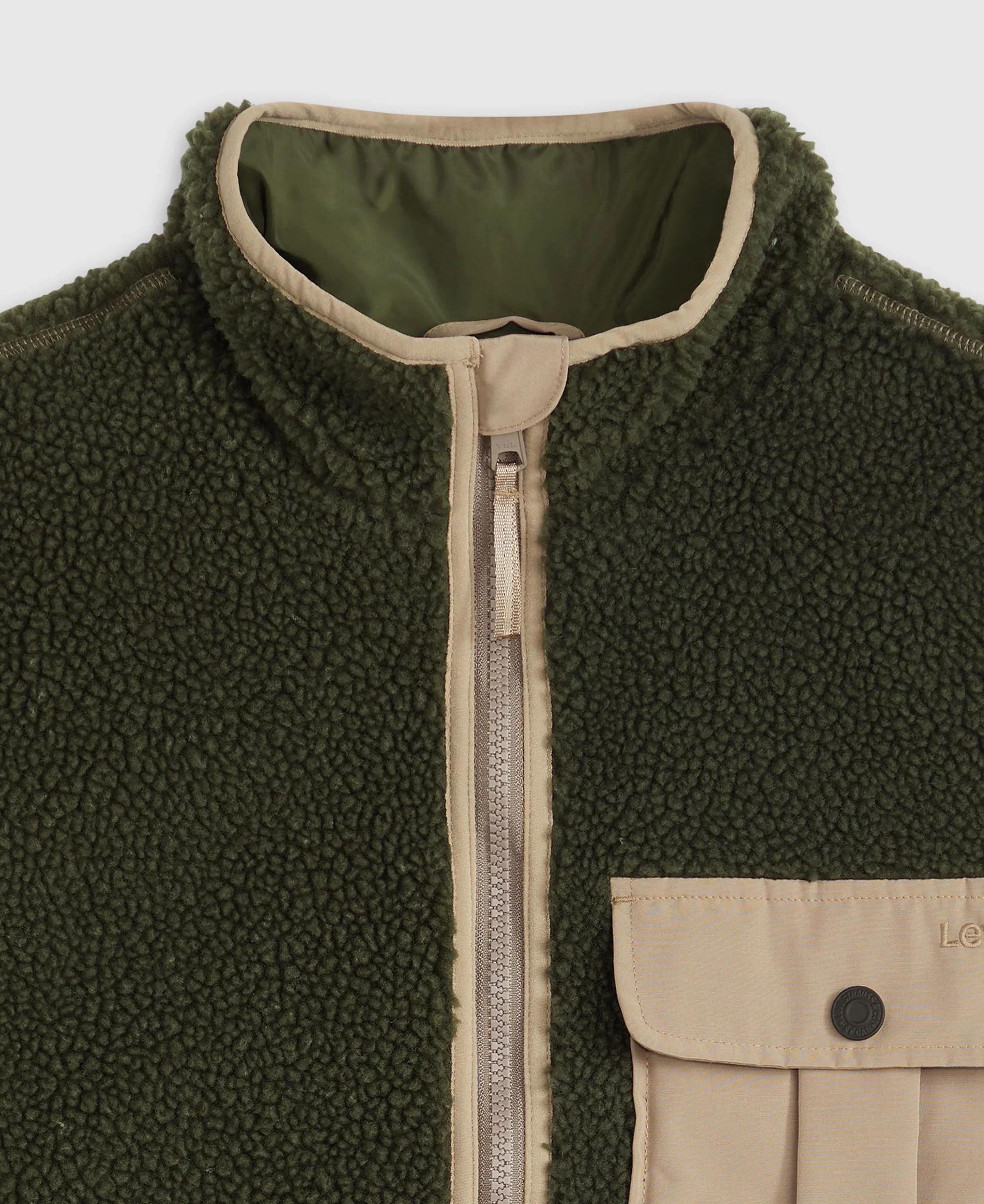Joonie Sherpa Vest - Green - Image 5