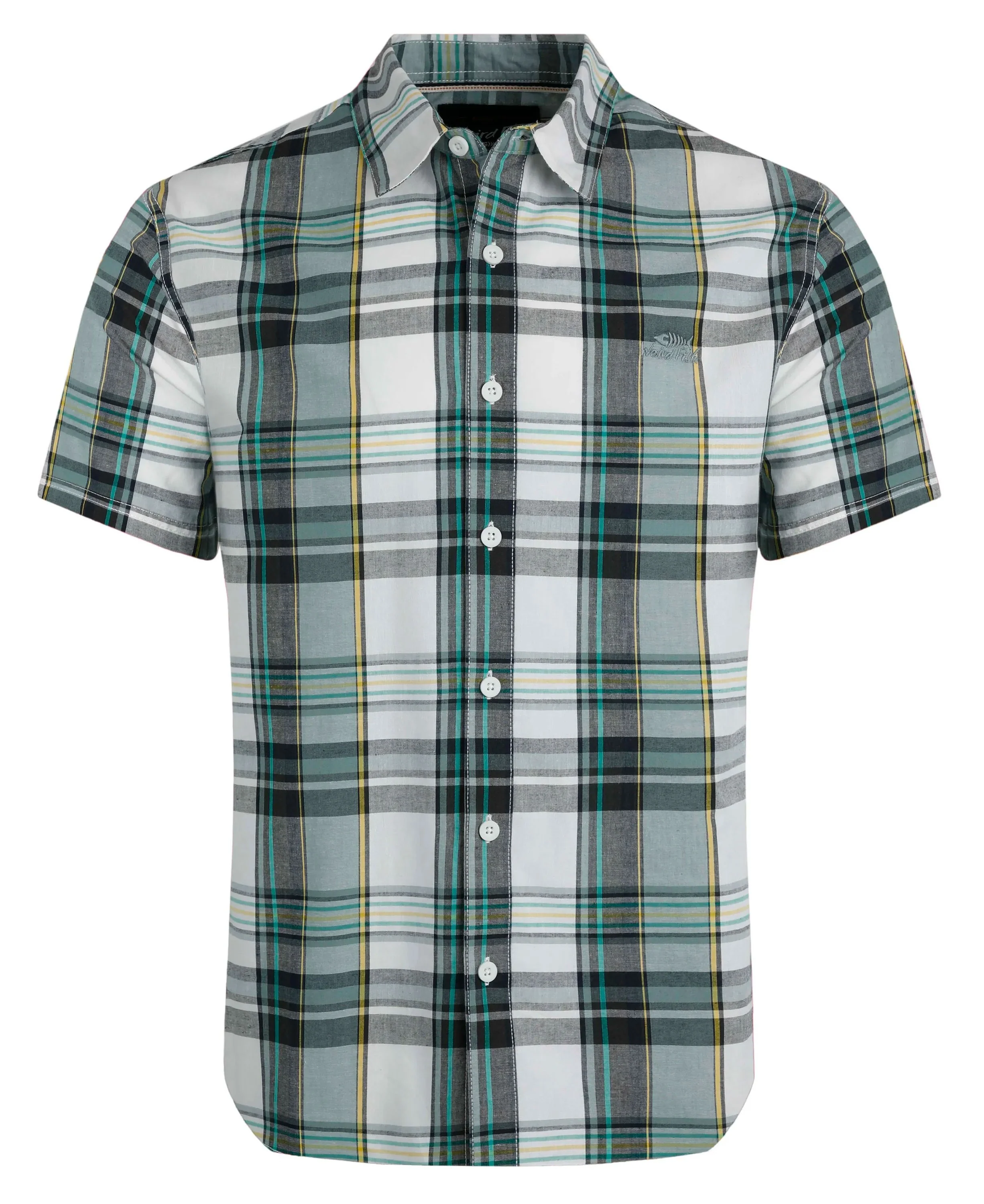 Judd Short Sleeve Check Shirt - Dusty White