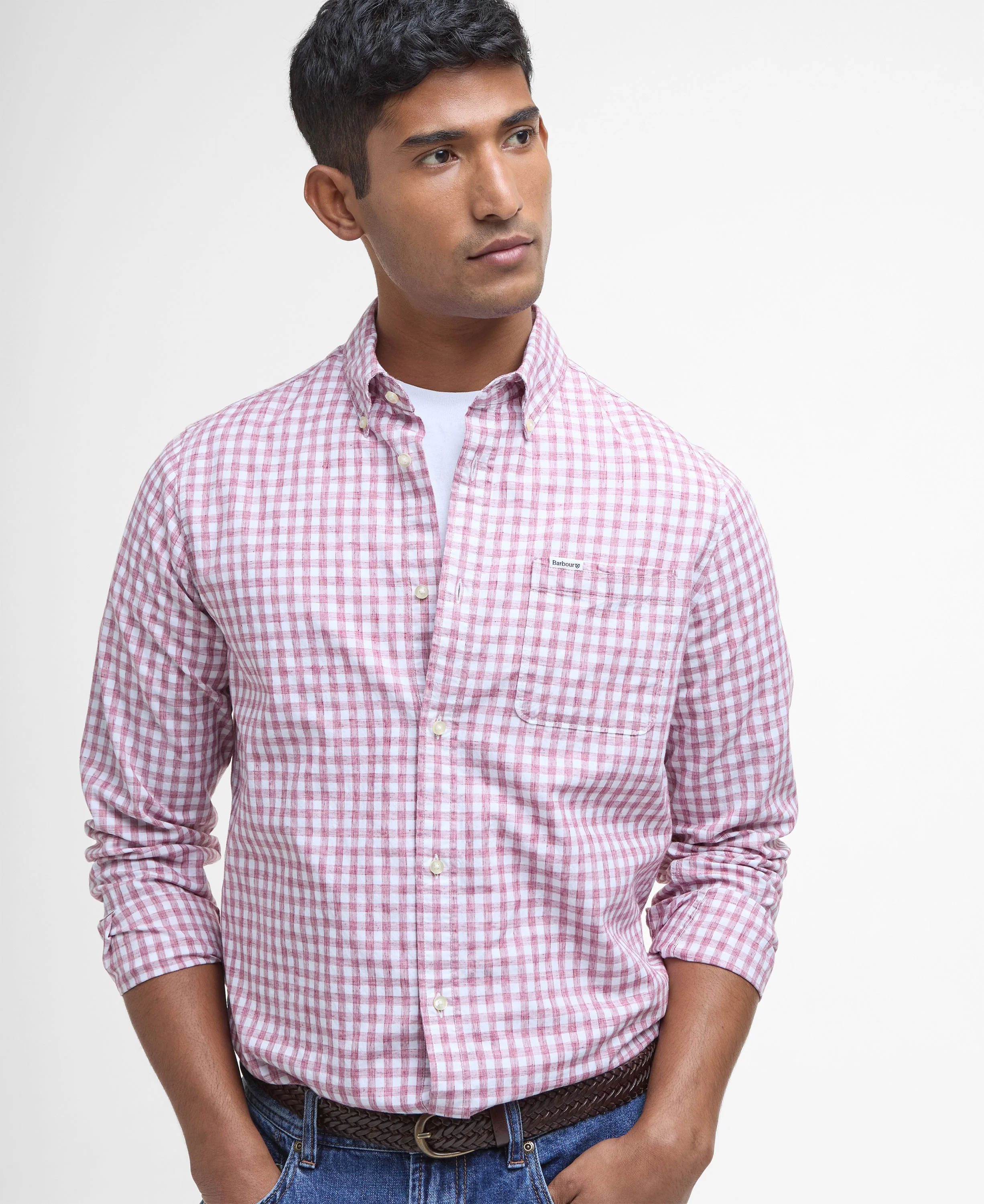 Kanehill Tailored Fit Shirt - Washed Raspberry - Image 5