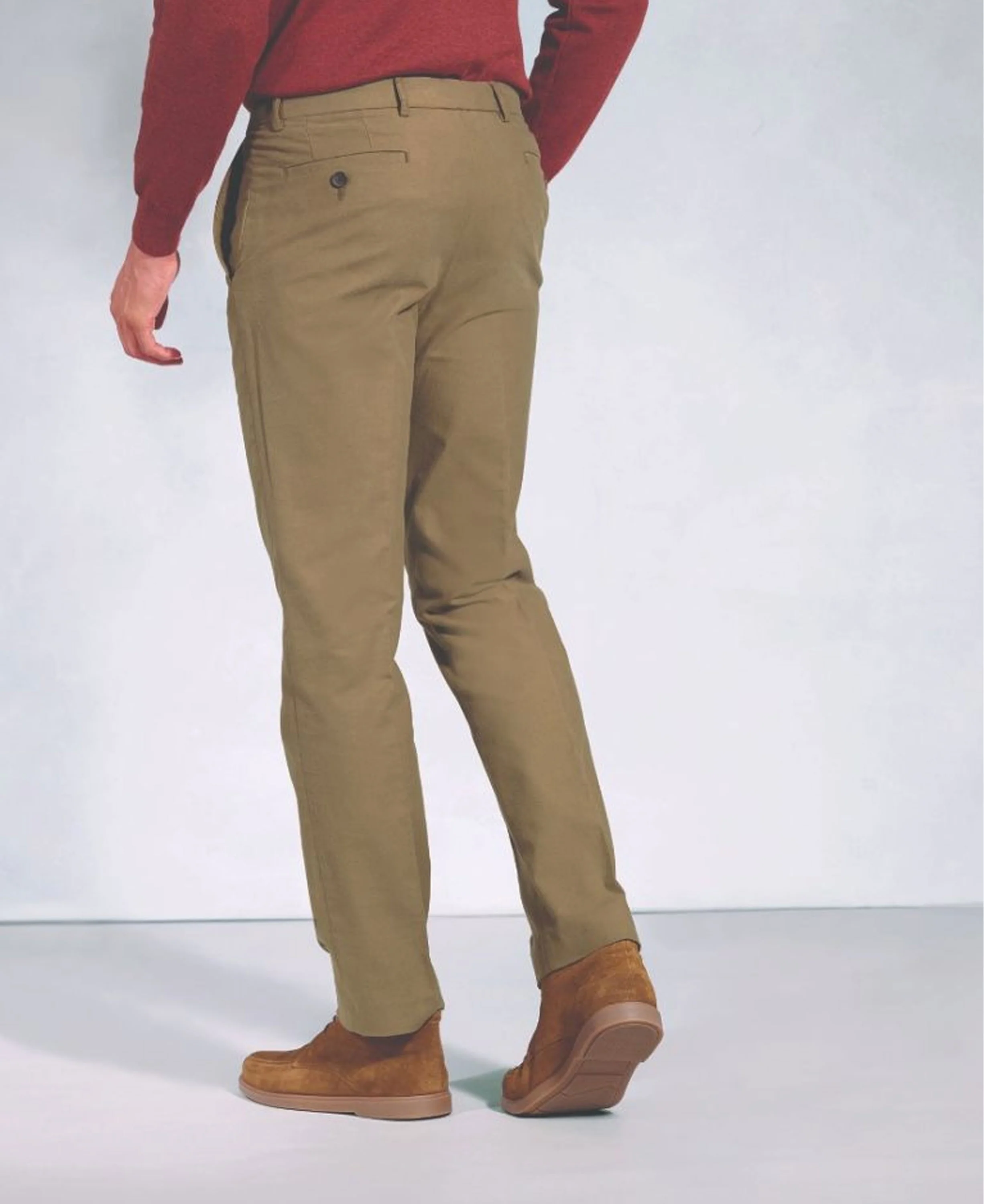 Kerswell Cotton Moleskin Trouser - Stone - Image 3