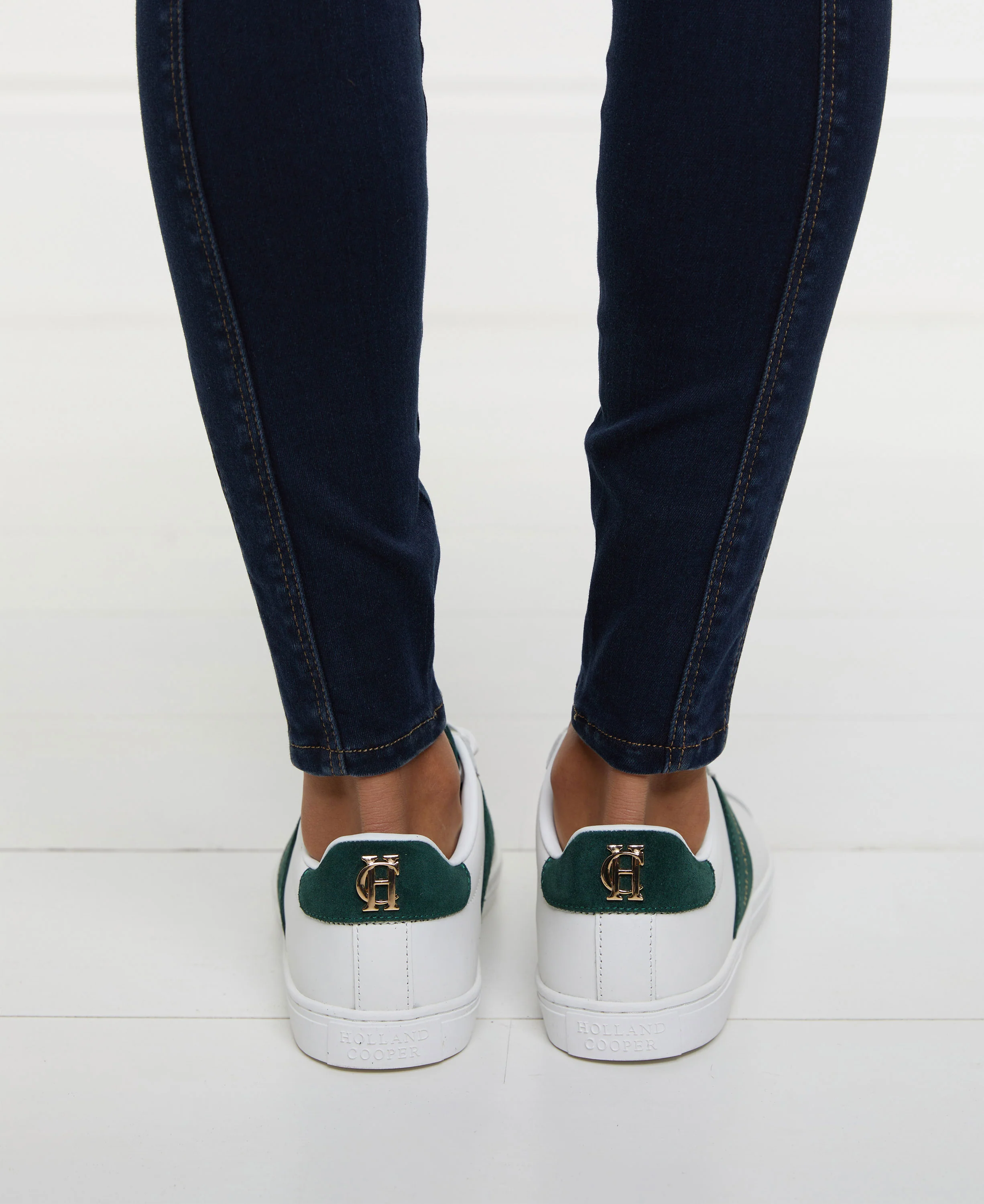 Knightsbridge Court Trainer - White/Racing Green - Image 4