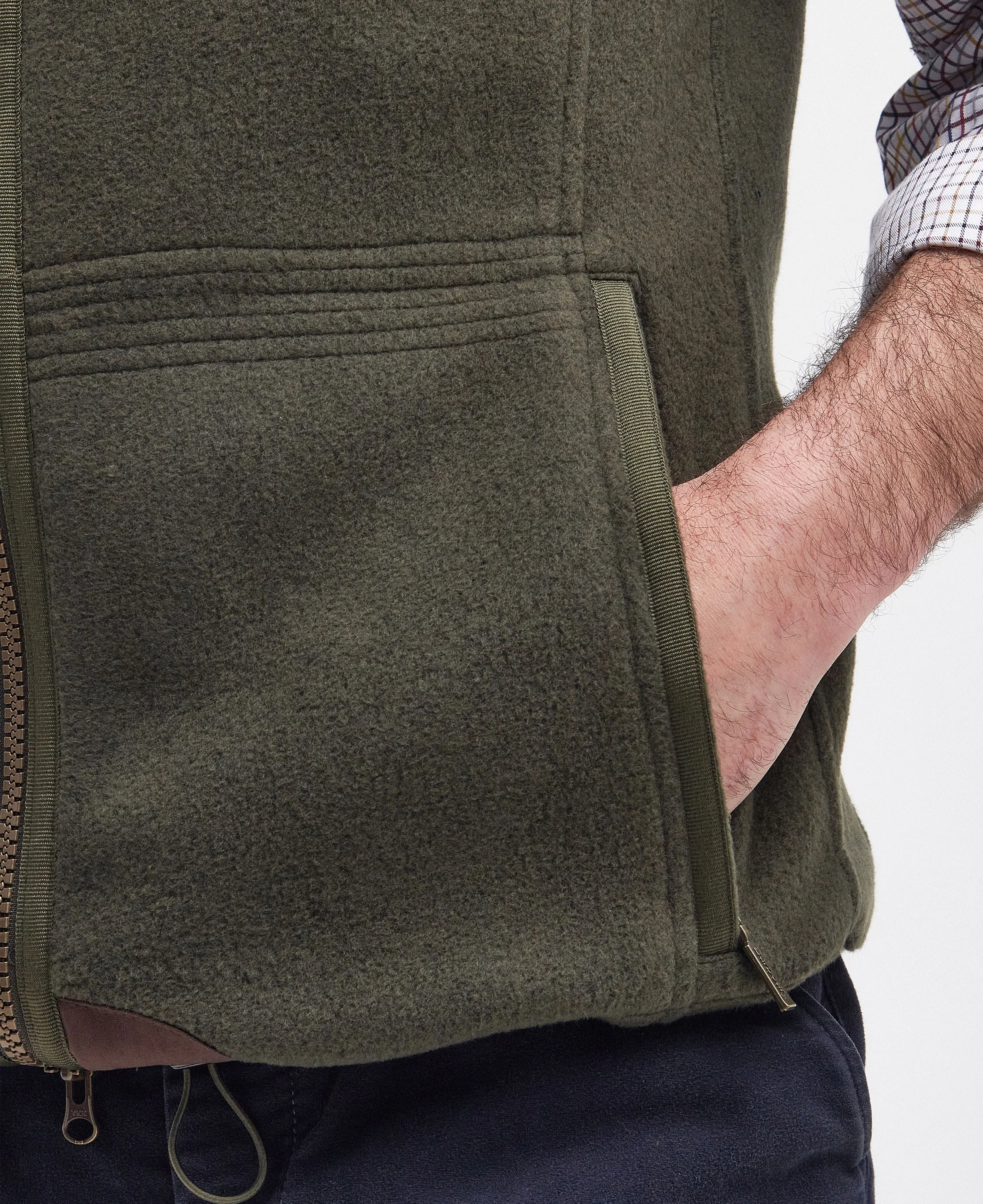 Langdale Fleece Gilet - Olive - Image 7