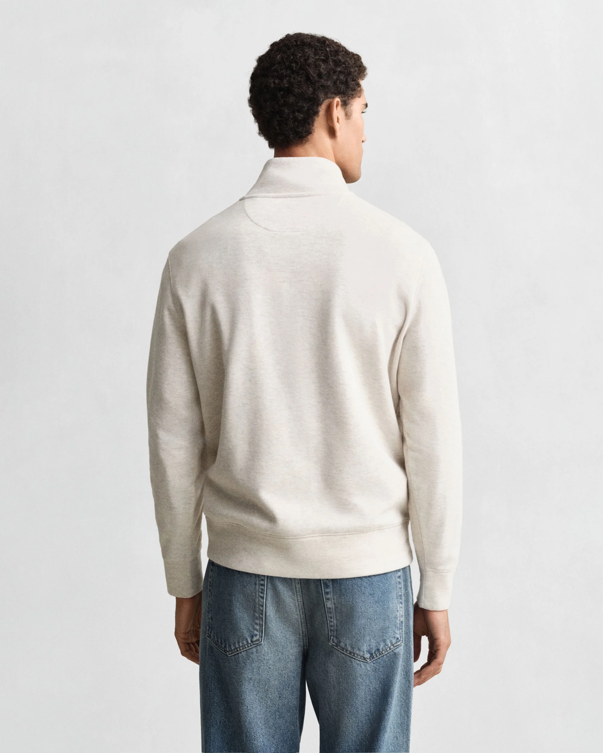 Light Sacker Rib Half-Zip Sweatshirt - Seed Melange - Image 3