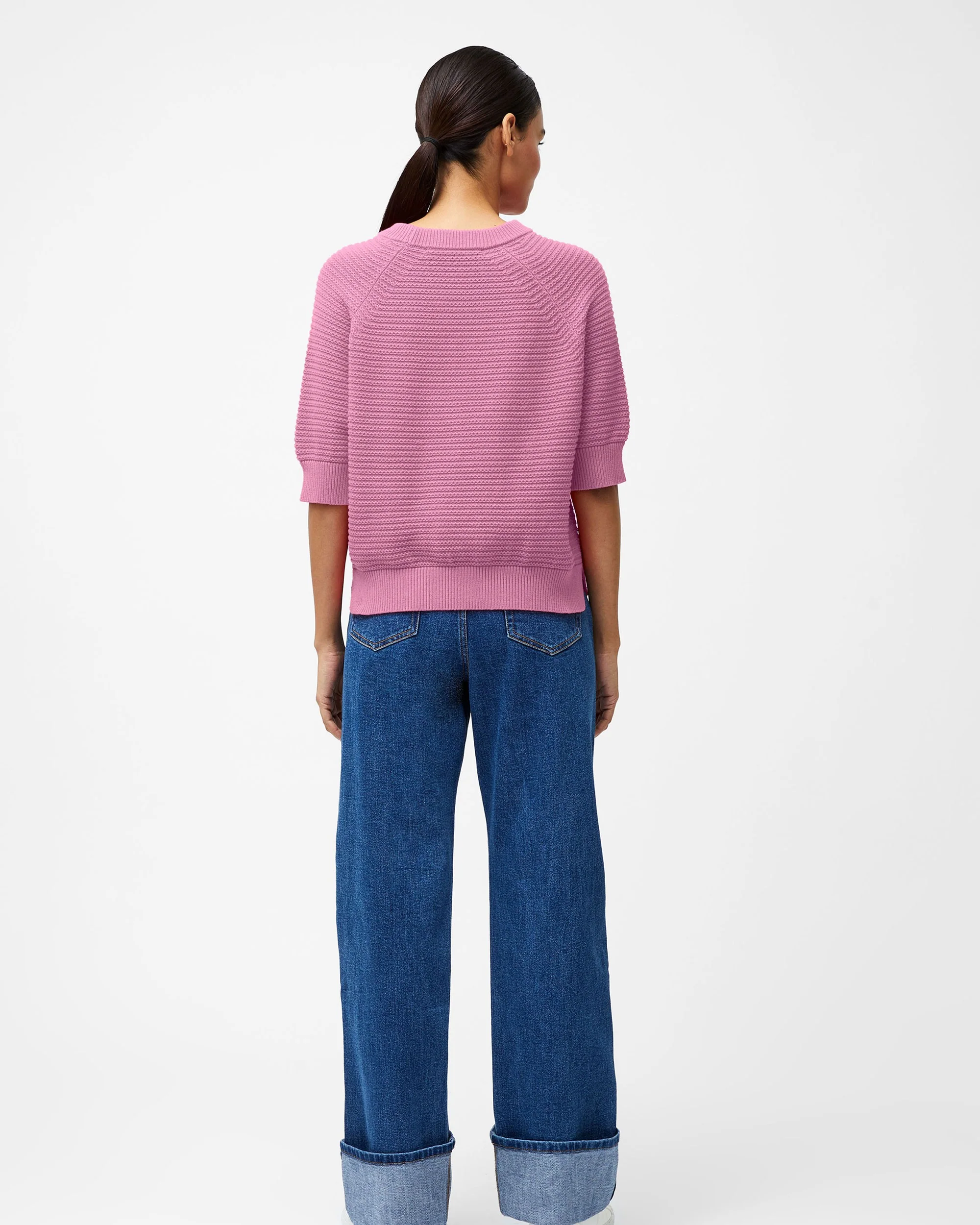 Lily Mozart Short Sleeve Jumper - Light French Pink - Image 3