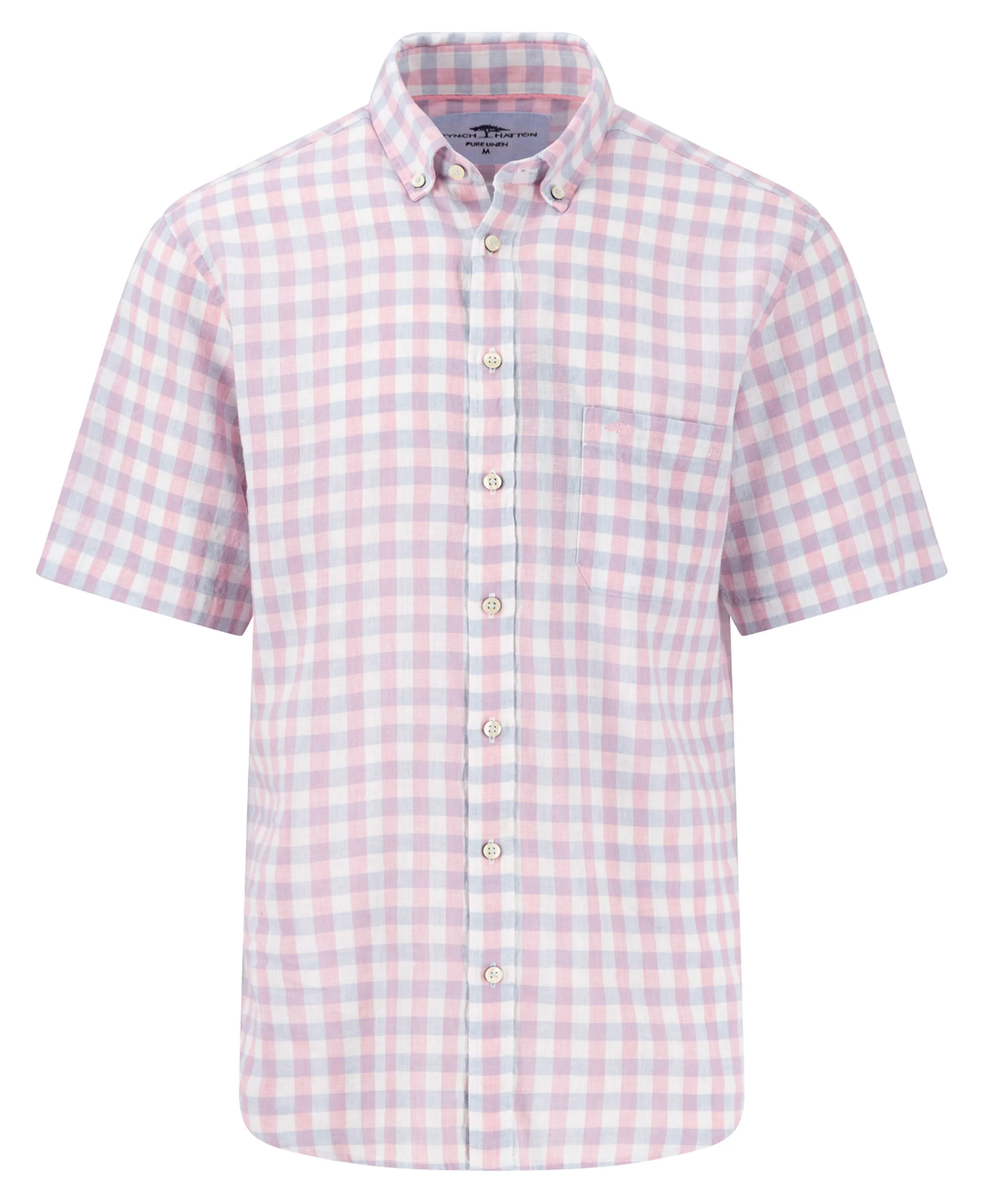 Linen Check Shirt - Peony