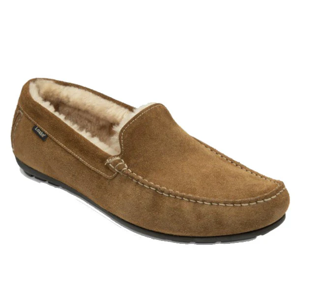 Guards Fur Lined Apron Slipper - Tan Suede - Image 2