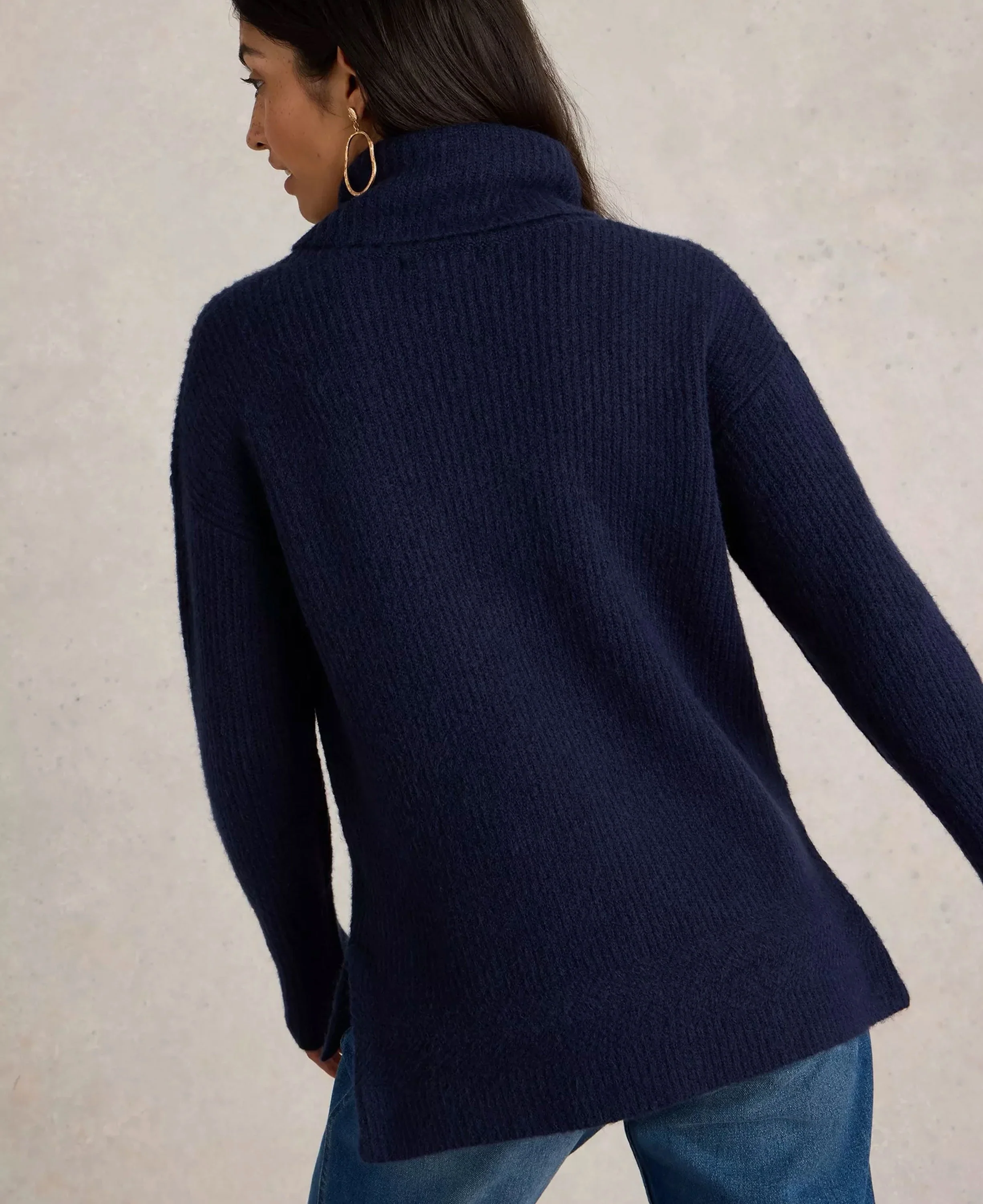 Lovely Ribbed Jumper - French Navy - Image 5