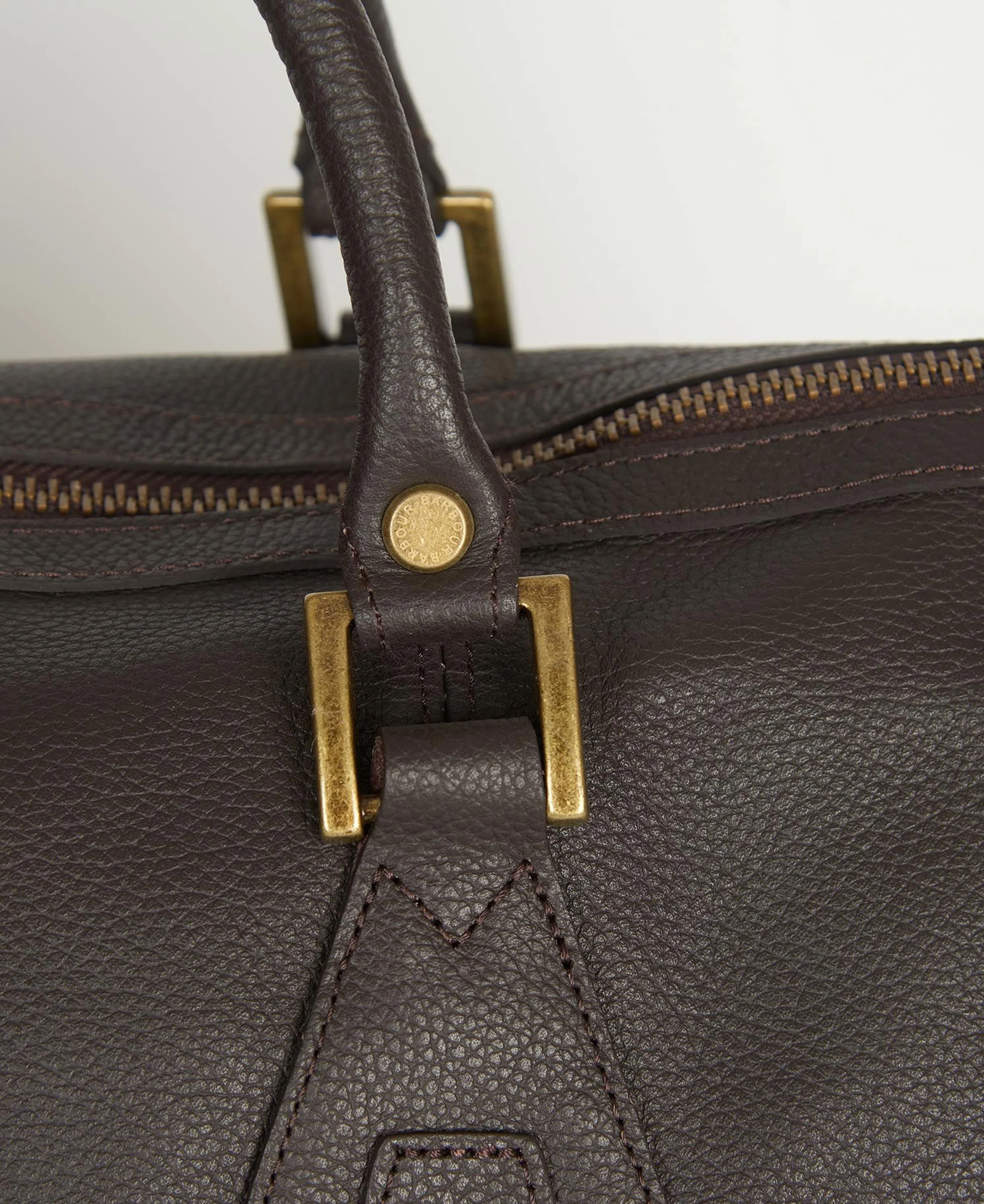 Leather Medium Travel Explorer Bag - Chocolate - Image 4