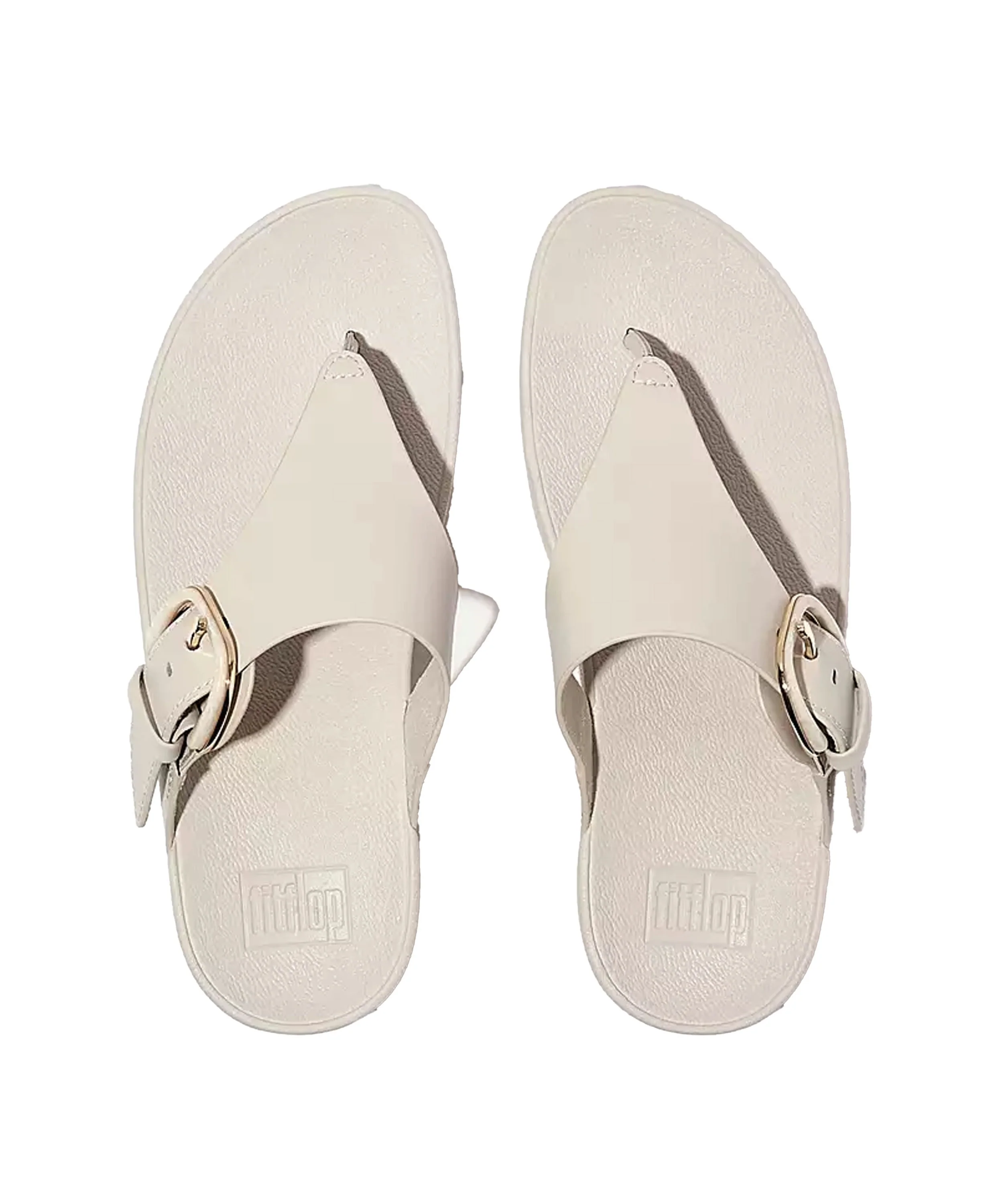 Lulu Buckle Leather Sandals - Paris Beige - Image 4