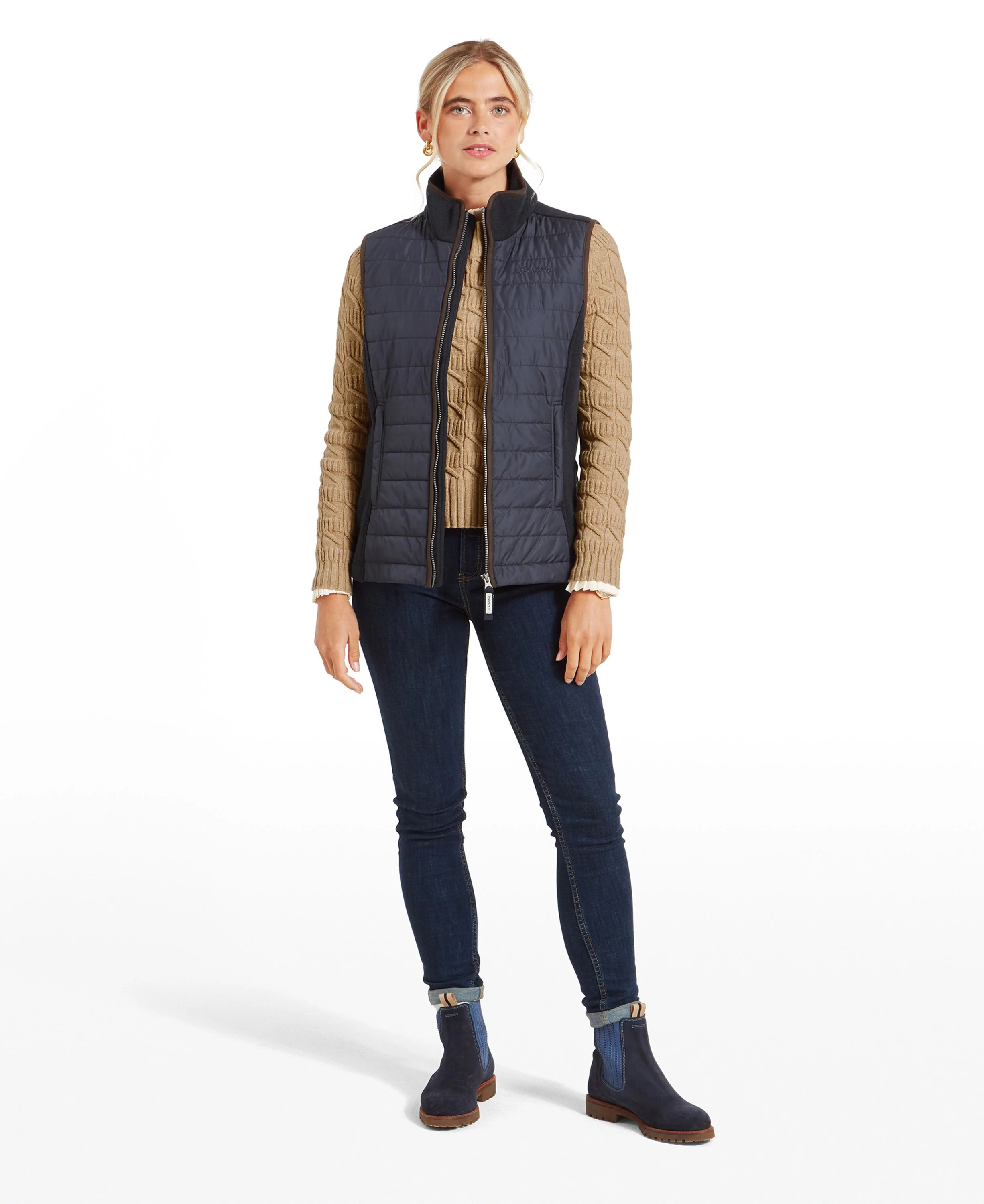 Lyndon Hybrid Gilet - Petrol Blue - Image 5