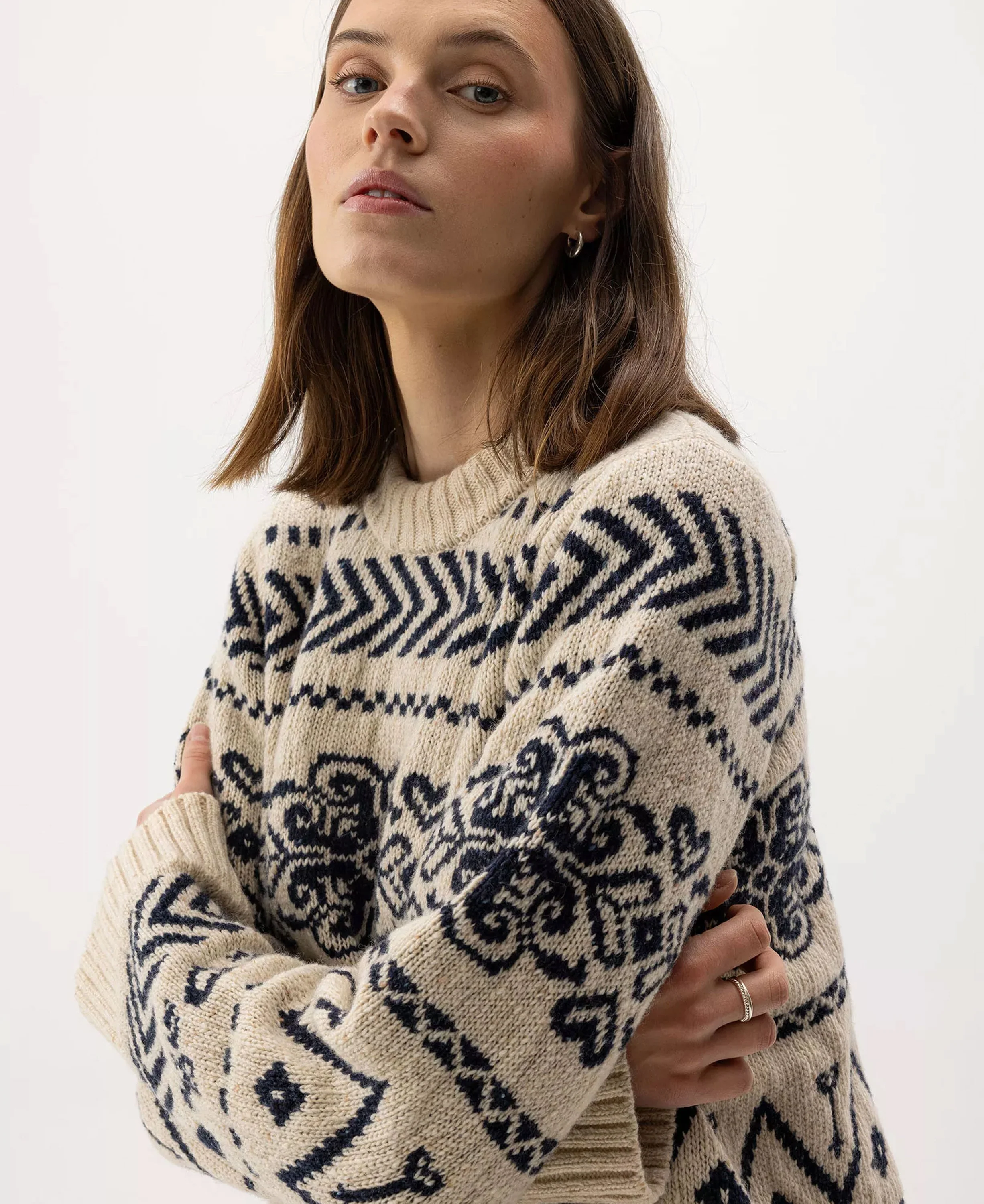 Magda Crew - Sand/Navy - Image 4